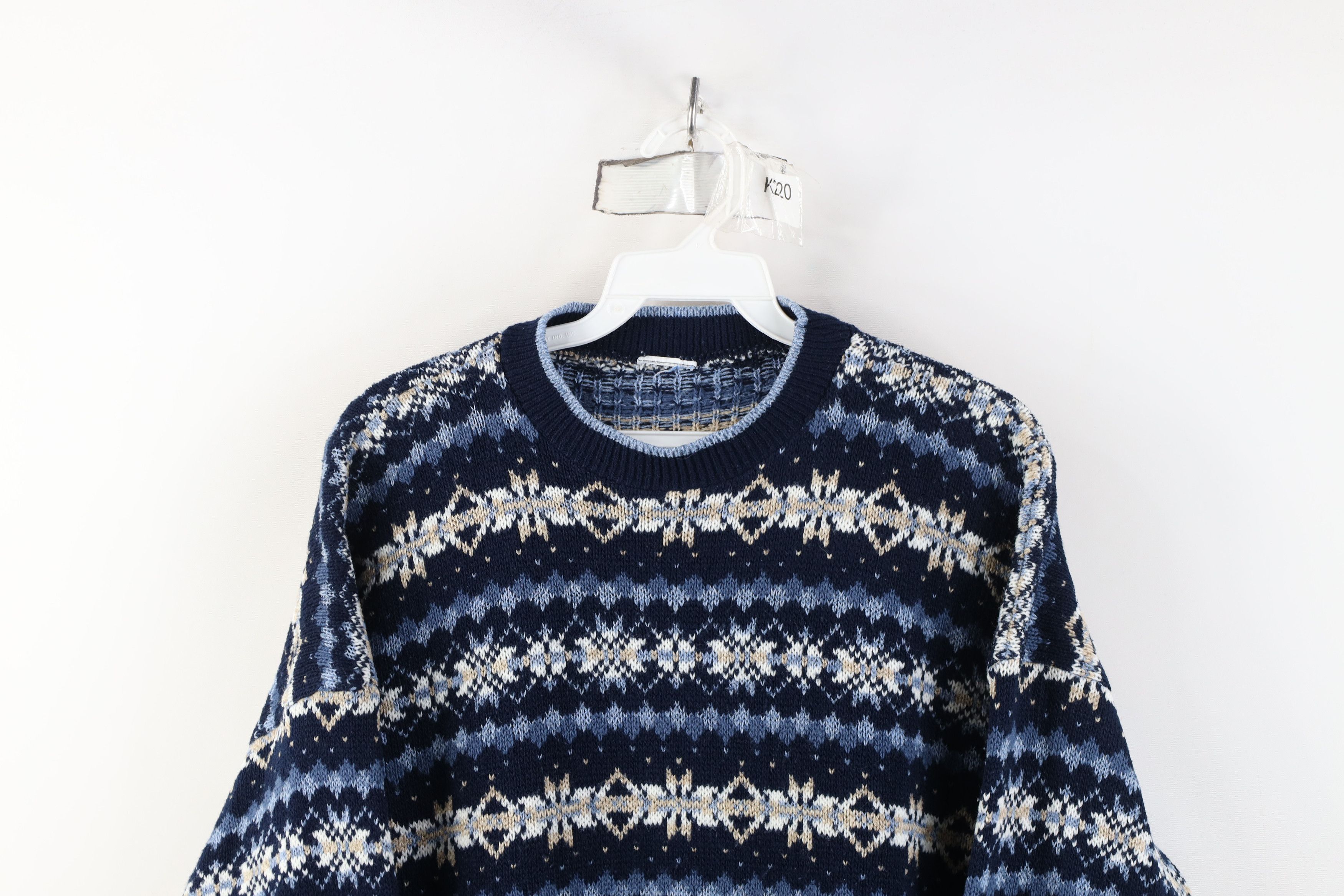 Vintage Vintage 90s Streetwear Fair Isle Knit Crewneck Sweater Size L / US 10 / IT 46 - 2 Thumbnail