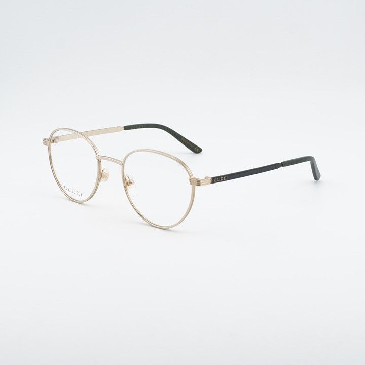 Gucci GG0952O 002 Aviator Eyeglasses 57mm – Gold GUCCI GG0952O 002 Rectangular Gold Black Demo Lens 57 mm  main image 2