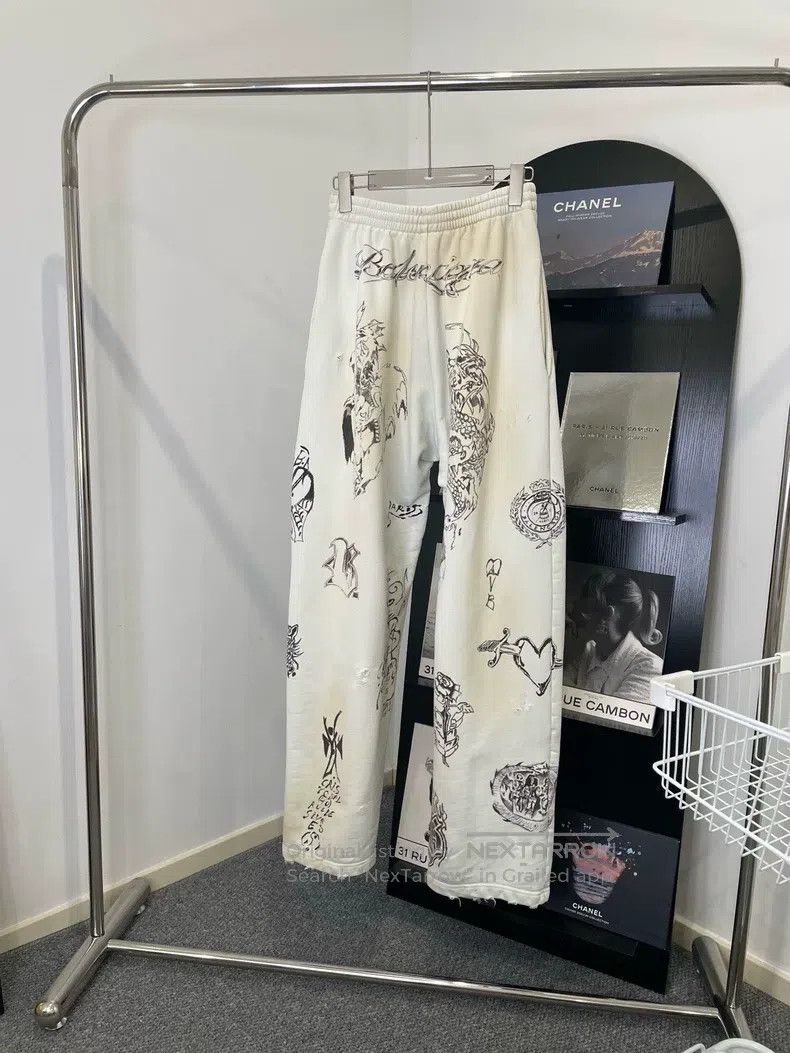 Balenciaga Balenciaga size XS Pattern Printed Elastic Waist Mid Rise Size US 27 - 5 Thumbnail