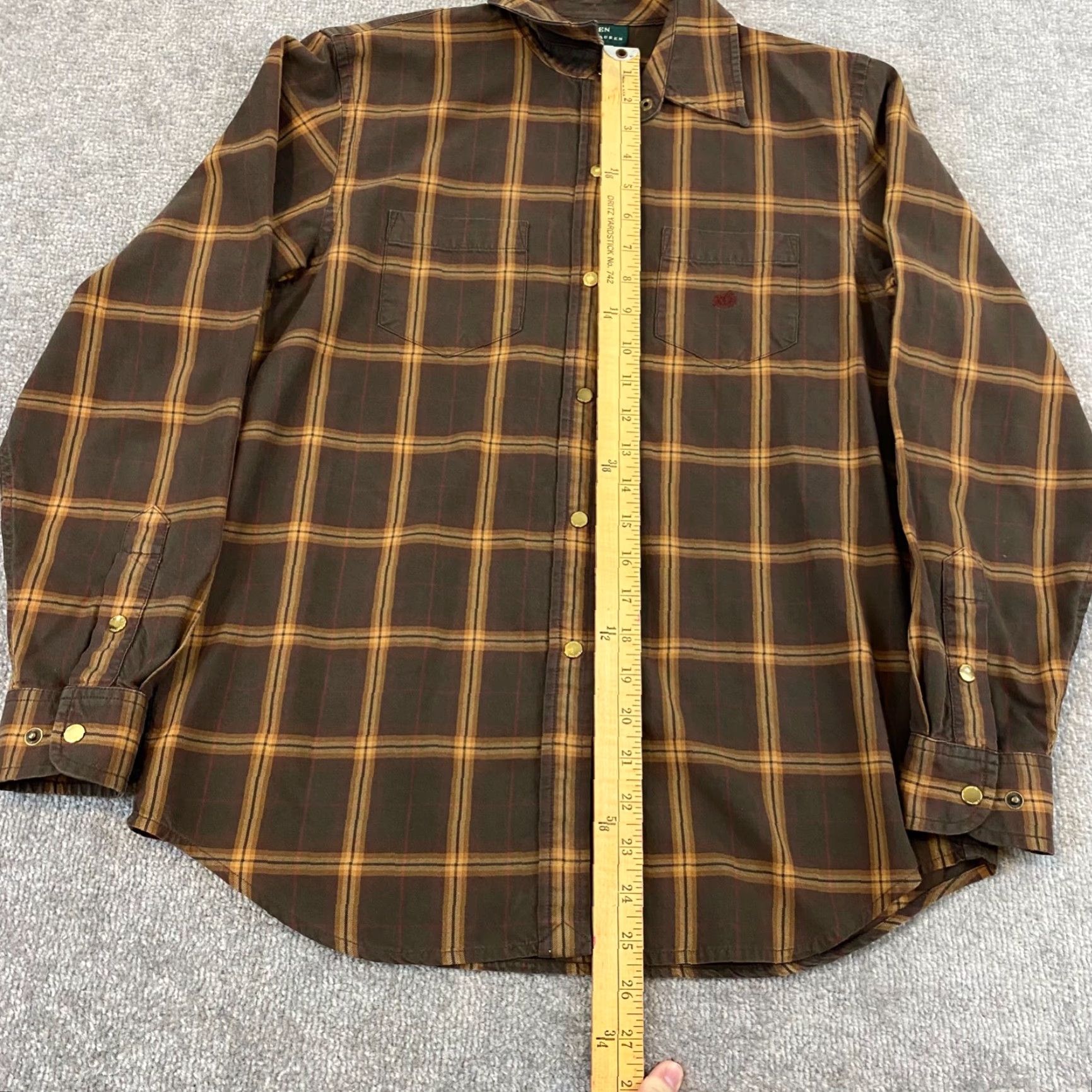 Ralph Lauren VINTAGE Ralph Lauren Shirt Womens Medium Brown Plaid Long Sleeve Button-Up Casual Outdoors Size M / US 6-8 / IT 42-44 - 5 Thumbnail