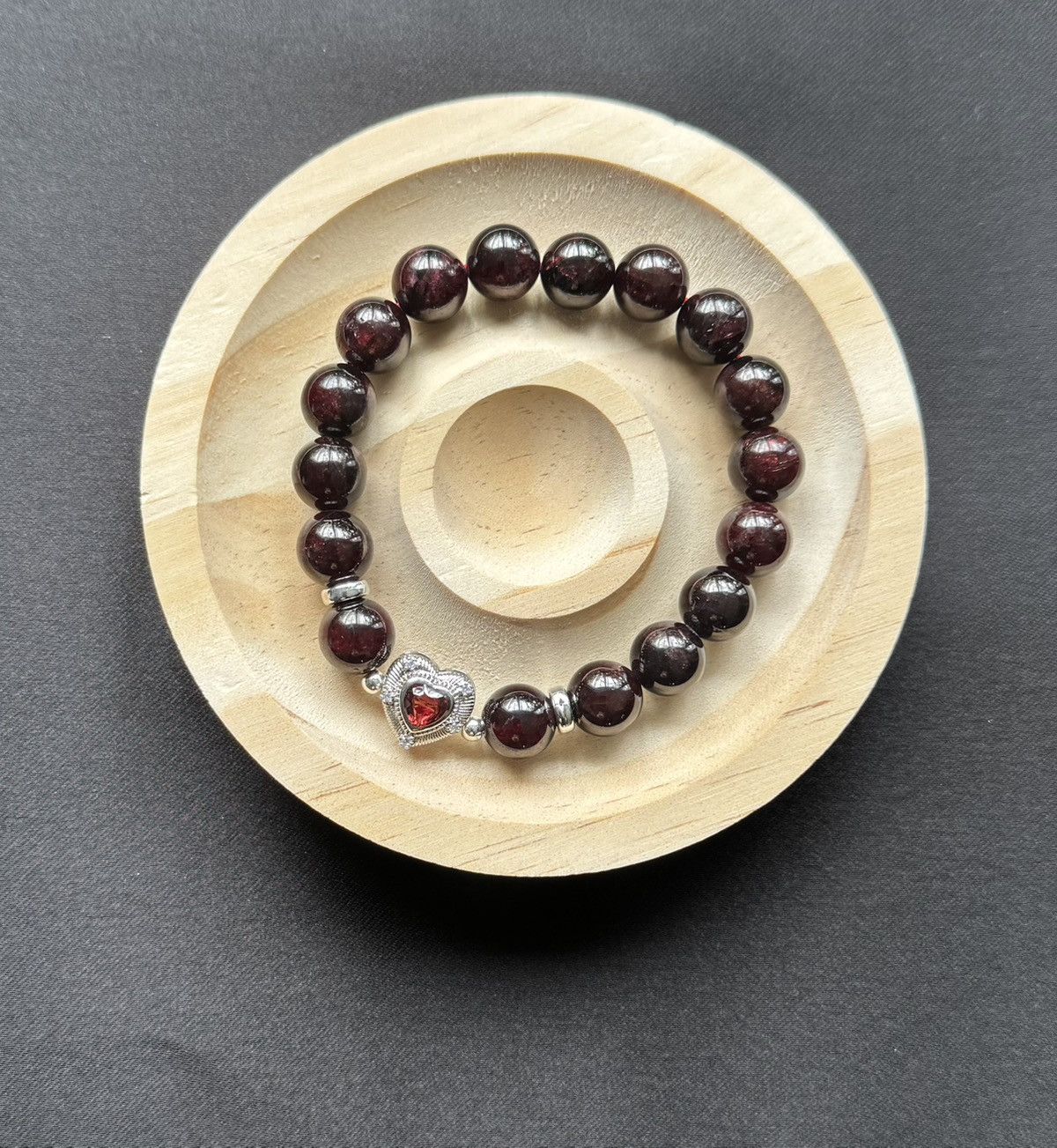 Handmade Garnet Bracelet Size ONE SIZE - 1 Thumbnail