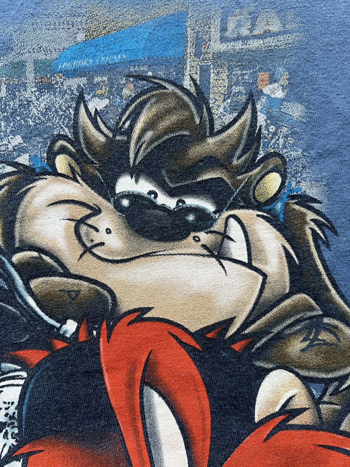 Harley Davidson Vintage Harley-Davidson x Looney Tunes T-Shirt (1990s) Blue Size US XL / EU 56 / 4 - 5 Thumbnail