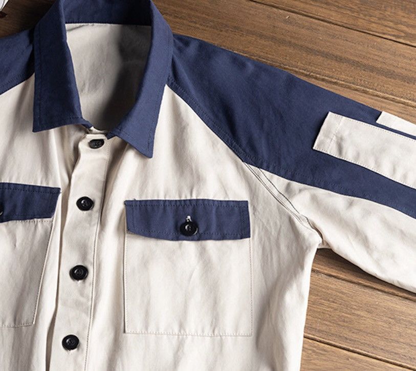 Designer × Japanese Brand Contrast Patchwork Coveralls with Belts Size US 28 / EU 44 - 4 Thumbnail