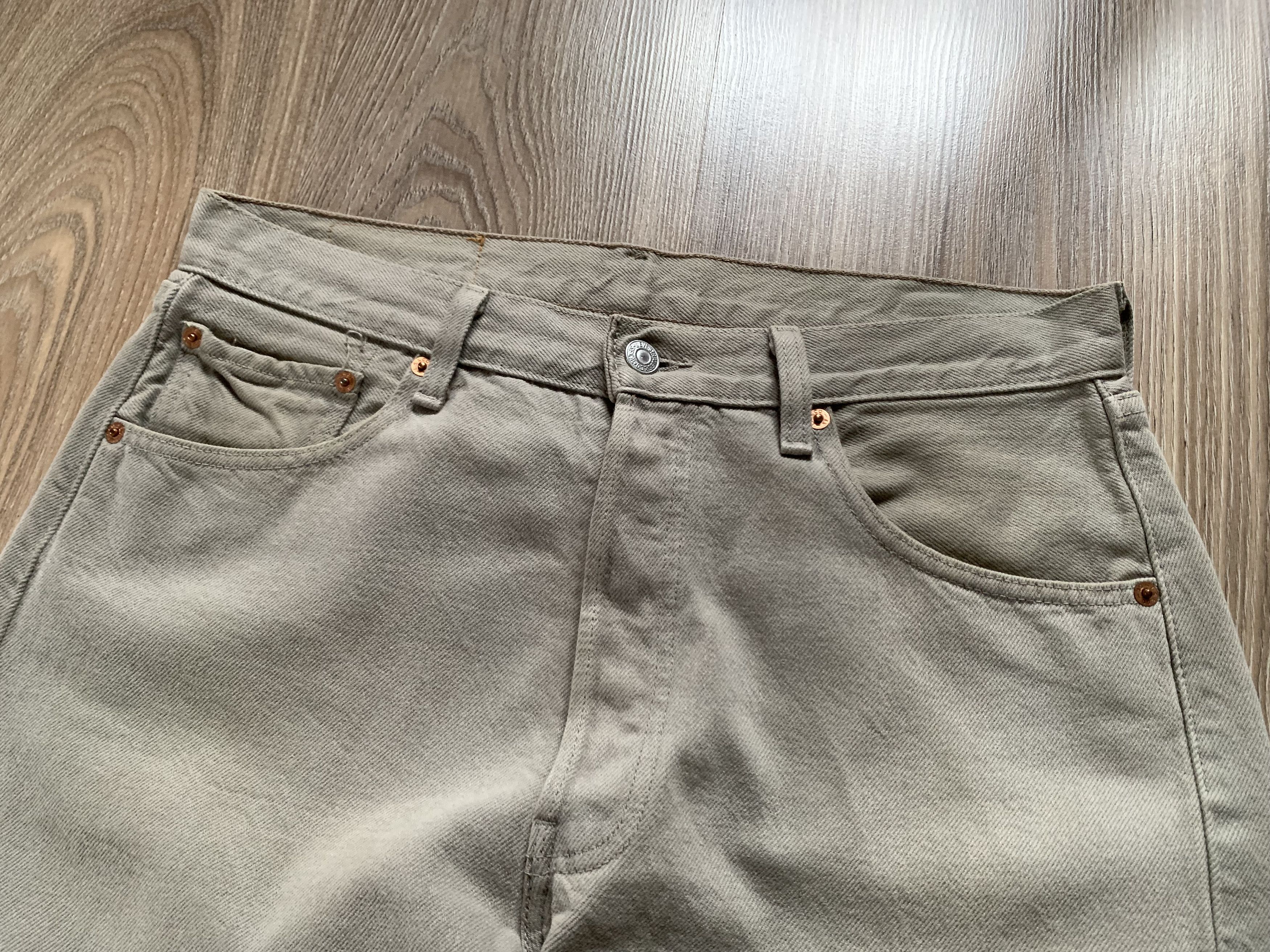 Levi's × Levi's Vintage Clothing Levi's 501 Beige Denim Jeans Pants Size US 33 - 4 Thumbnail