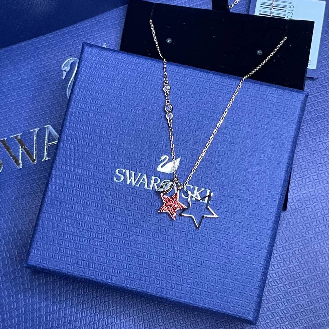 Swarovski Swarovski Duo Star Medium Pendant Necklace Size ONE SIZE - 2 Thumbnail