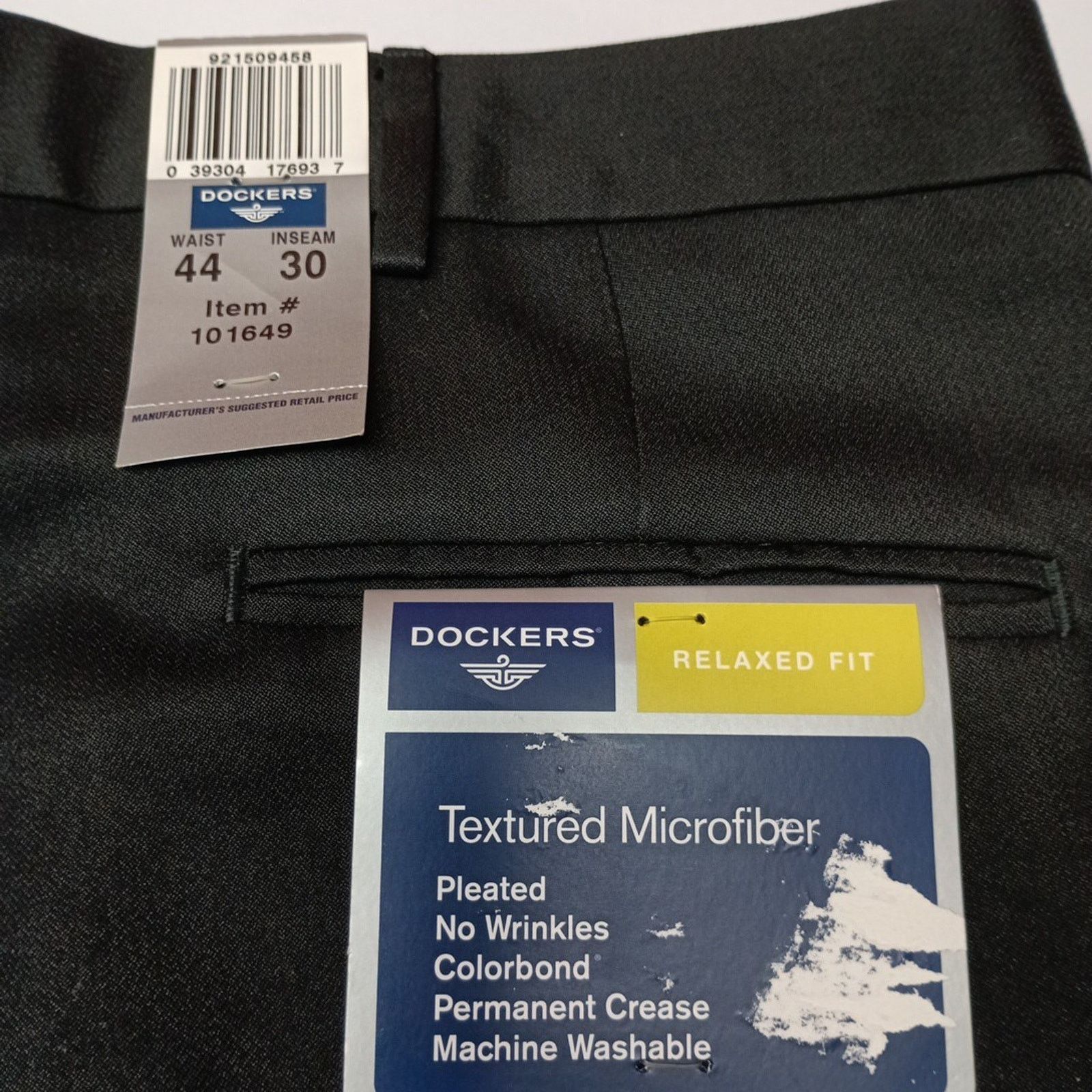Dockers Dockers Textured Microfiber Dress Pants Men’s Size 44x30 Blk Size US 44 / EU 60 - 2 Thumbnail