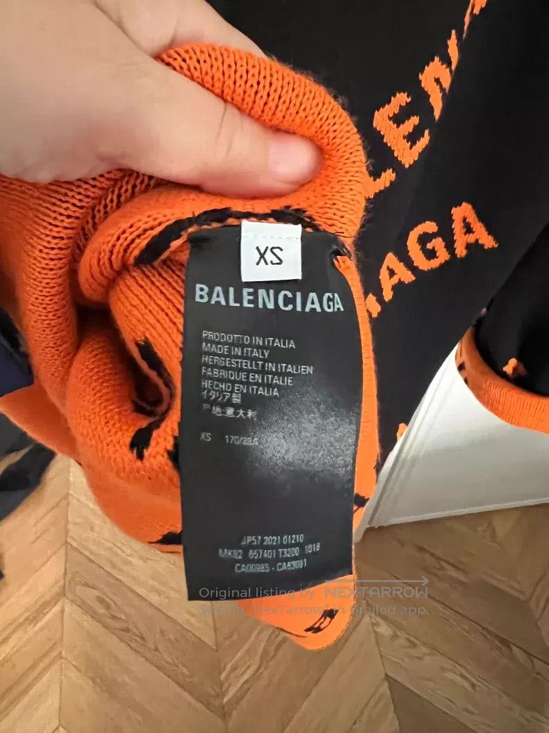 Balenciaga Balenciaga All Logo Printed Sweater XS Size US XS / EU 42 / 0 - 4 Thumbnail