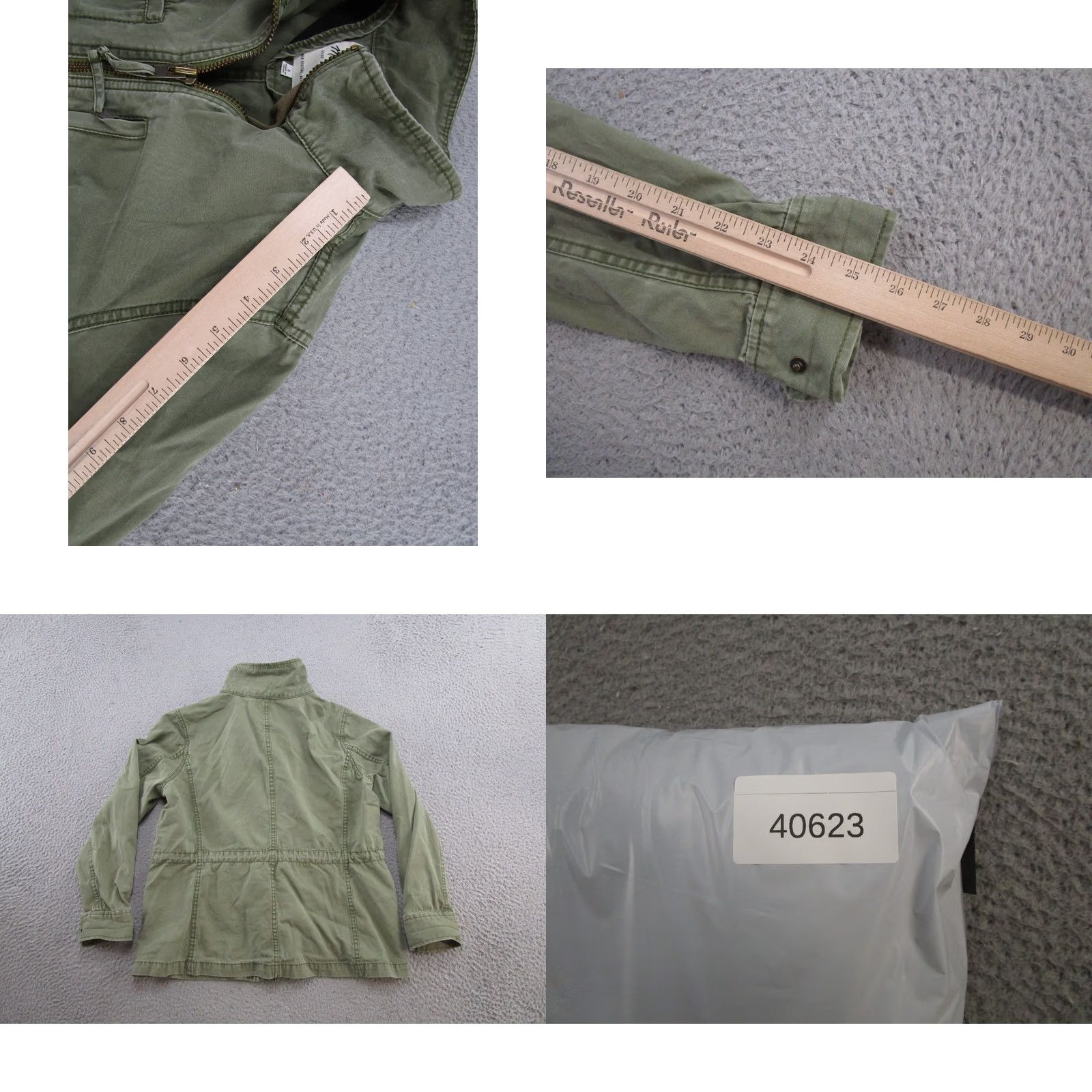 Madewell Madewell Military Style Utility Jacket Olive Green Full Zip Womens L Pockets Size L / US 10 / IT 46 - 8 Thumbnail