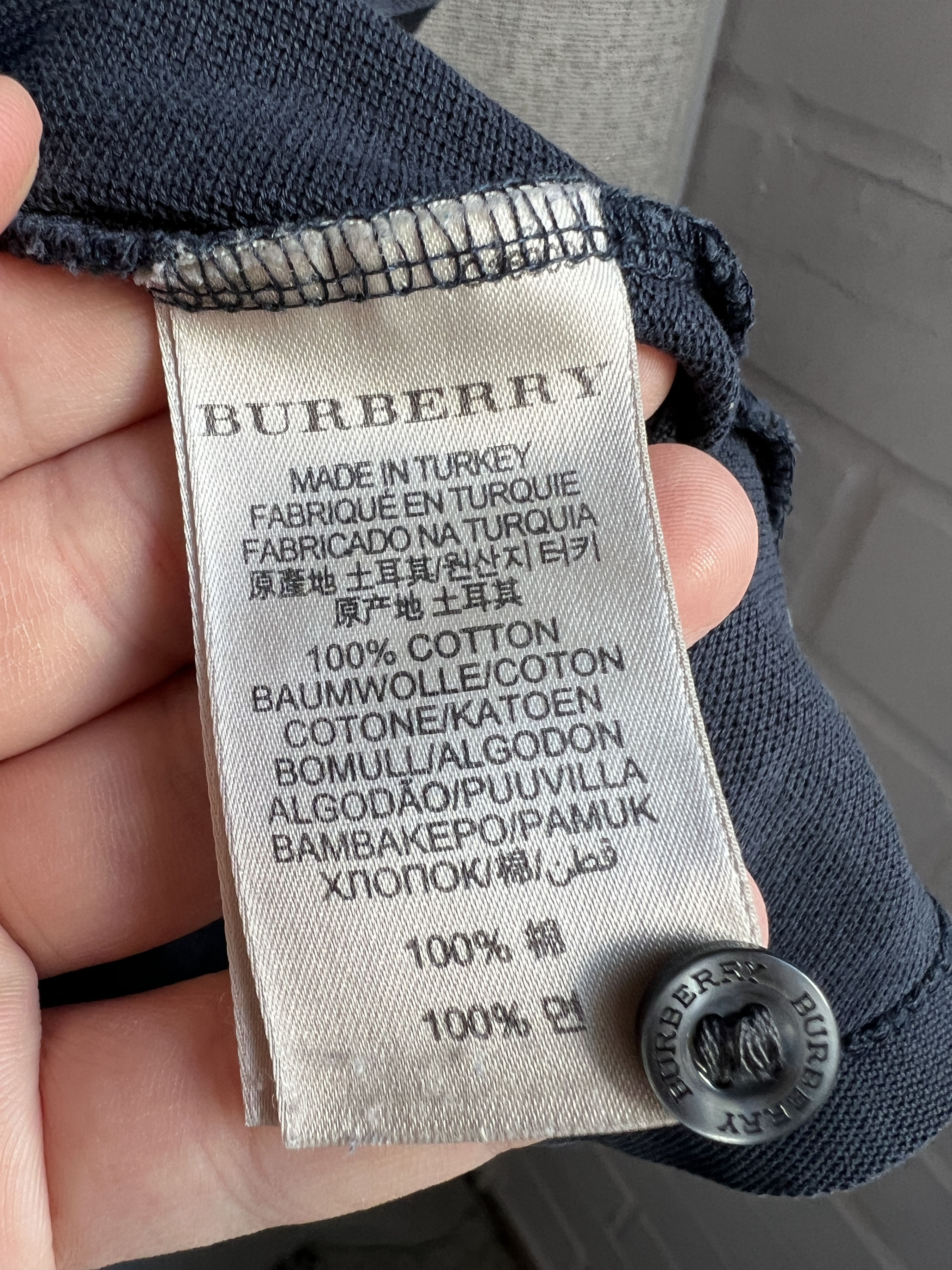 Burberry Burberry Brit Nova Check Navy Polo Shirt Size US XL / EU 56 / 4 - 6 Thumbnail