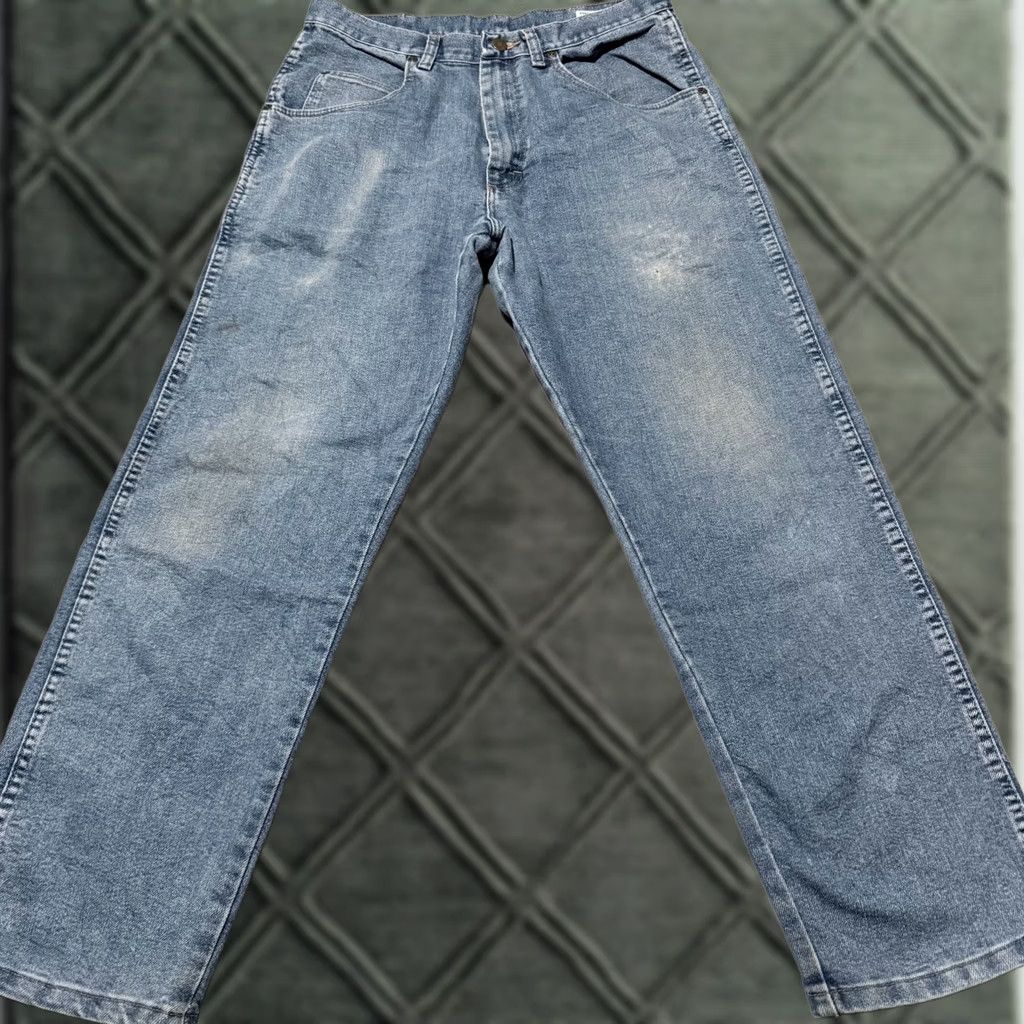 Wrangler Wrangler Jeans Men's Blue Denim Pockets Relaxed Straight 34x30 5-Pocket Design Denim Blue Men Wrangler Rugged Wear Jeans Size US 34 / EU 50 - 1 Thumbnail