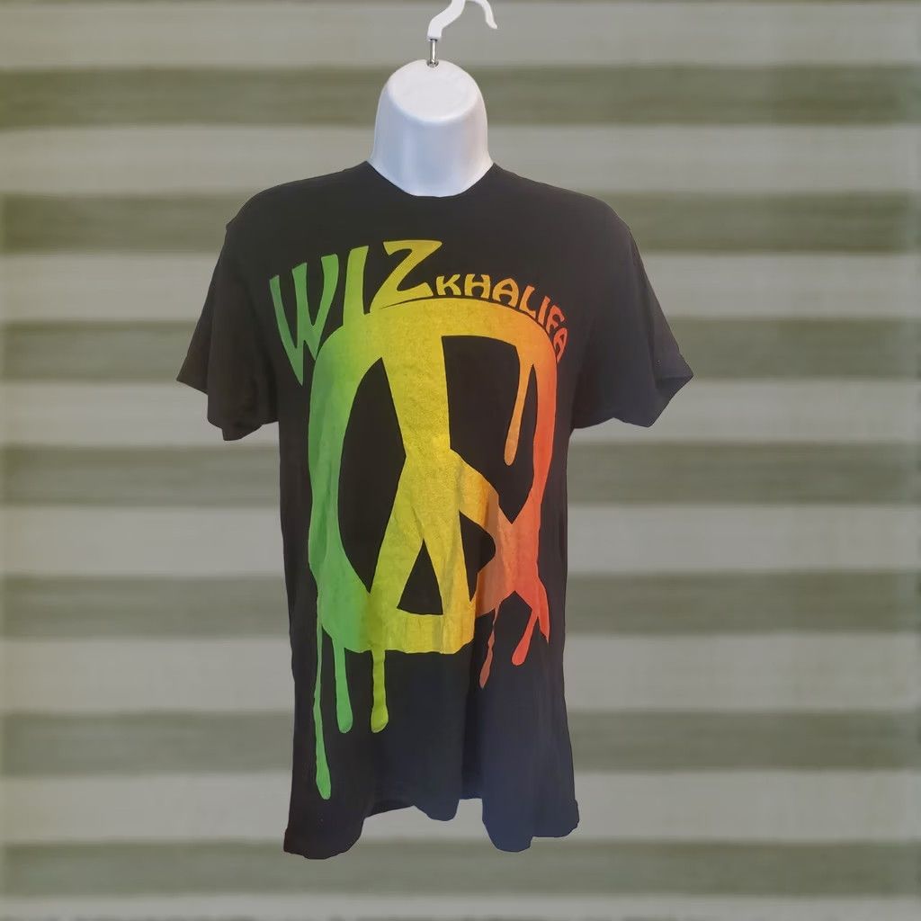 American Apparel Wiz Khalifa Shirt Womens Size Medium Black Peace Sign Size M / US 6-8 / IT 42-44 - 1 Preview