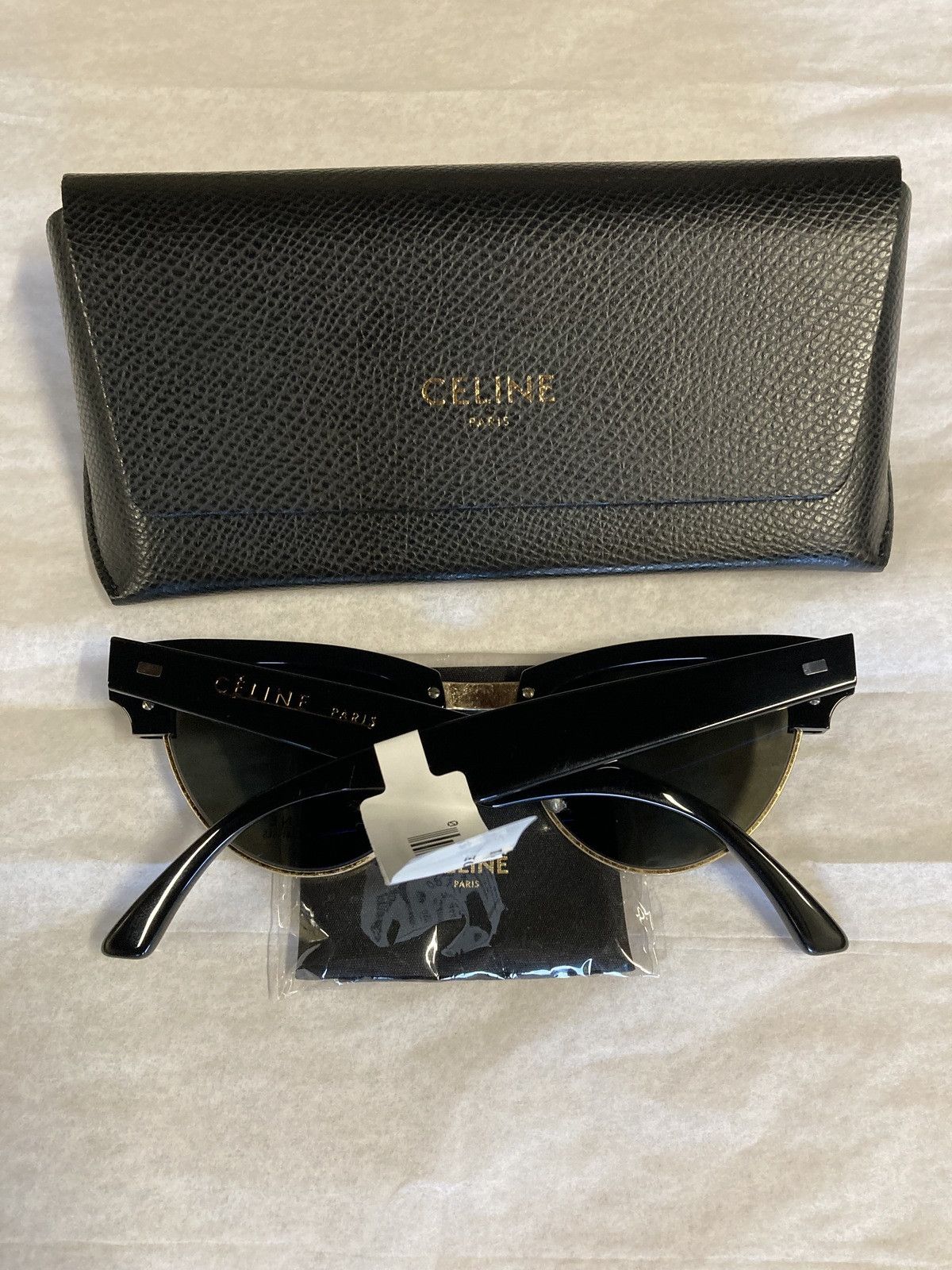 Celine Celine CL40059U 30E Black/Gold Cat Eye Womens Sunglasses Size ONE SIZE - 7 Thumbnail