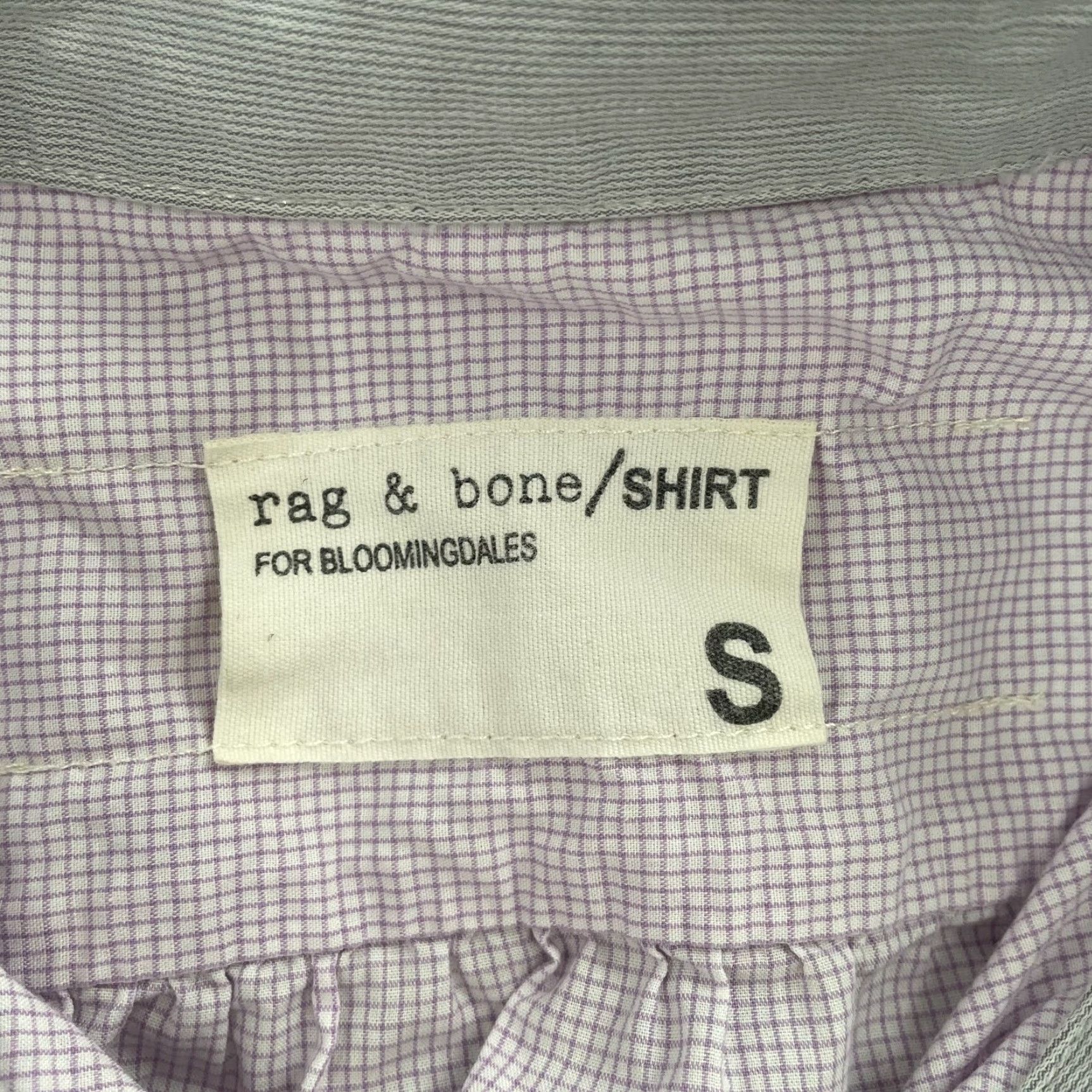 Rag & Bone VINTAGE Rag & Bone Women's Shirt Small Purple Check Long Sleeve Button-Up Pockets Casual Designer Size S / US 4 / IT 40 - 6 Thumbnail