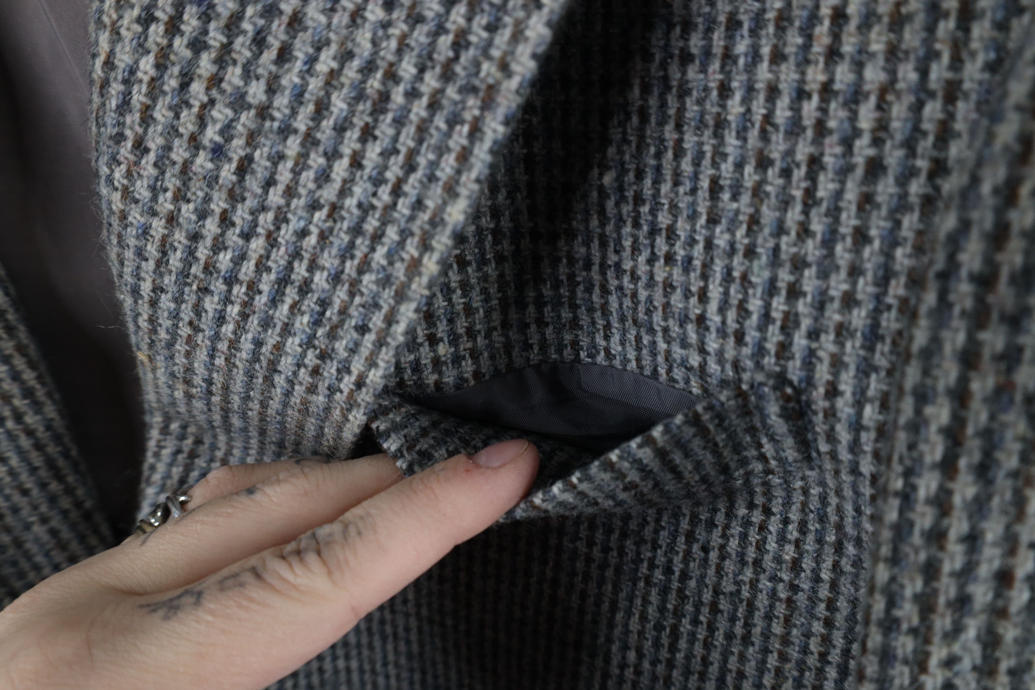 Vintage Vintage 70s Streetwear Tweed Elbow Patch Blazer Suit Jacket Size US L / EU 52-54 / 3 - 9 Thumbnail