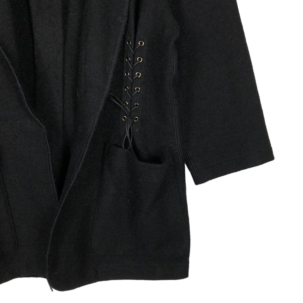 Issey Miyake 🔥Rich Black Punk Design Jacket Bondage Junko Koshino Size US M / EU 48-50 / 2 - 5 Thumbnail