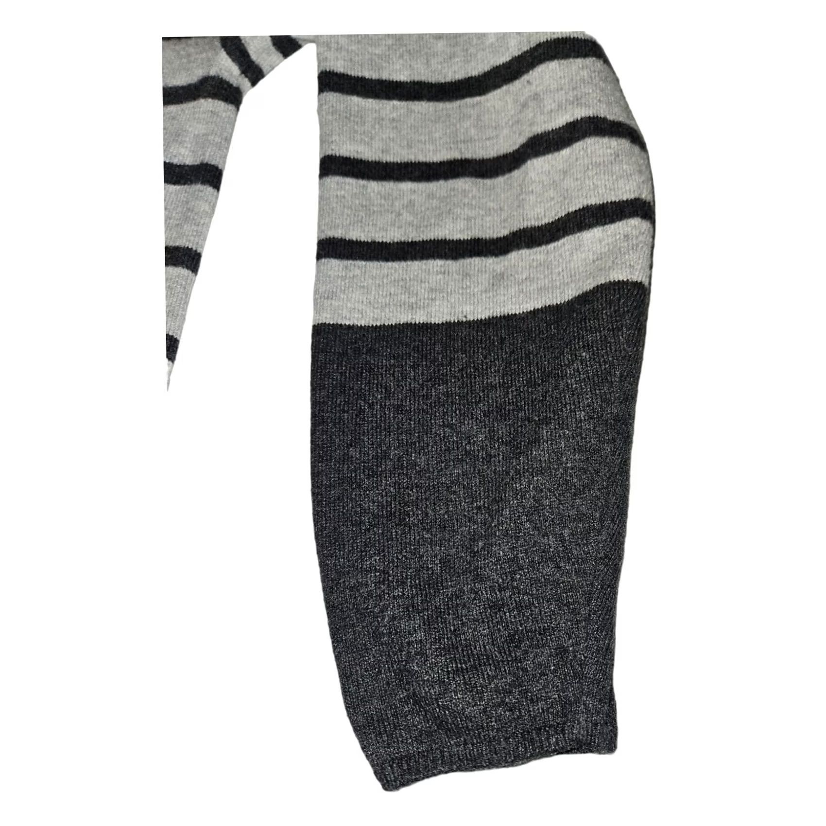 Orvis Orvis Sweatshirt Women's Medium Gray Striped Cotton Cashmere Silk Preppy 90s Size M / US 6-8 / IT 42-44 - 5 Thumbnail