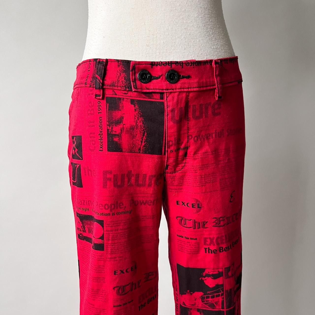 Vintage Vintage Newsprint Pants Size 27" / US 4 / IT 40 - 2 Thumbnail