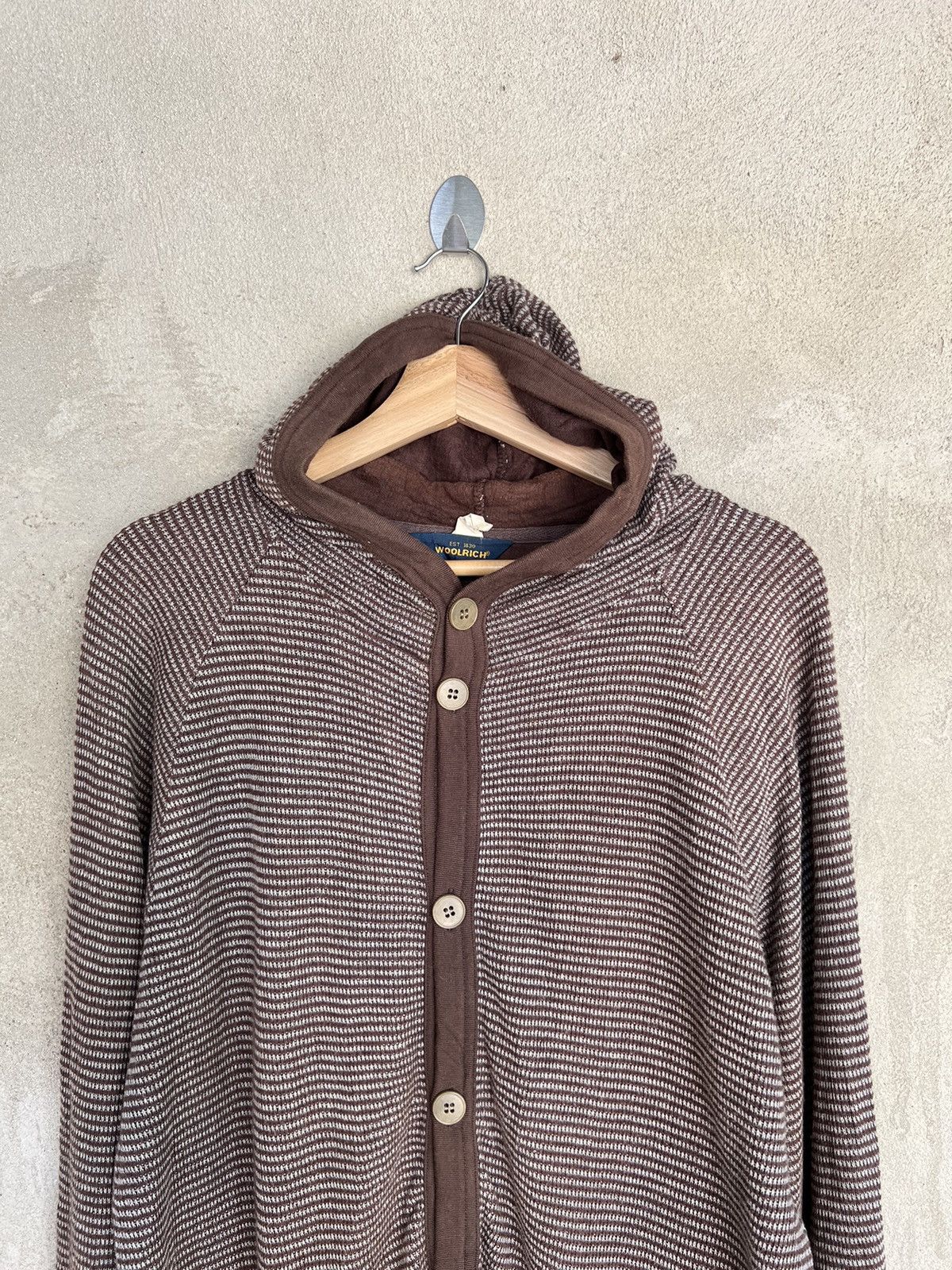 Woolrich Woolen Mills Woolrich Knit Cardigan Hoodies Size US L / EU 52-54 / 3 - 3 Thumbnail