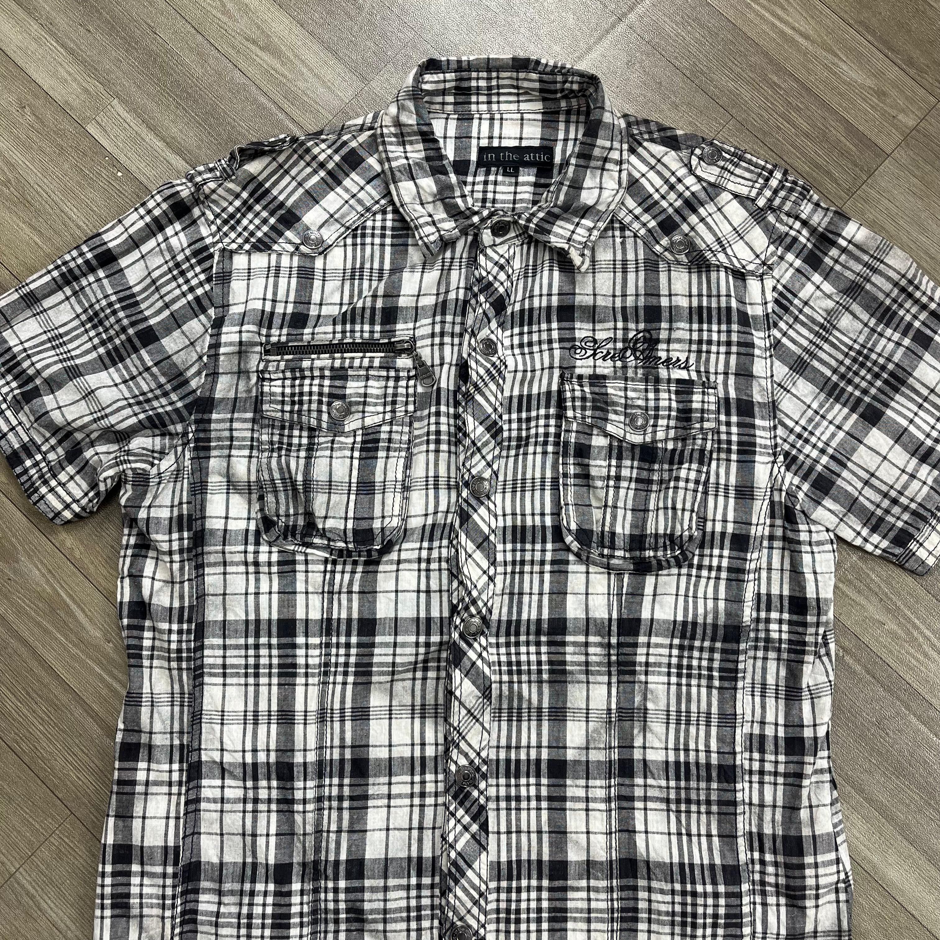 In The Attic 2000s In The Attic Plaid Grunge Gothic Punk Lgb Style Shirt Size US L / EU 52-54 / 3 - 2 Thumbnail