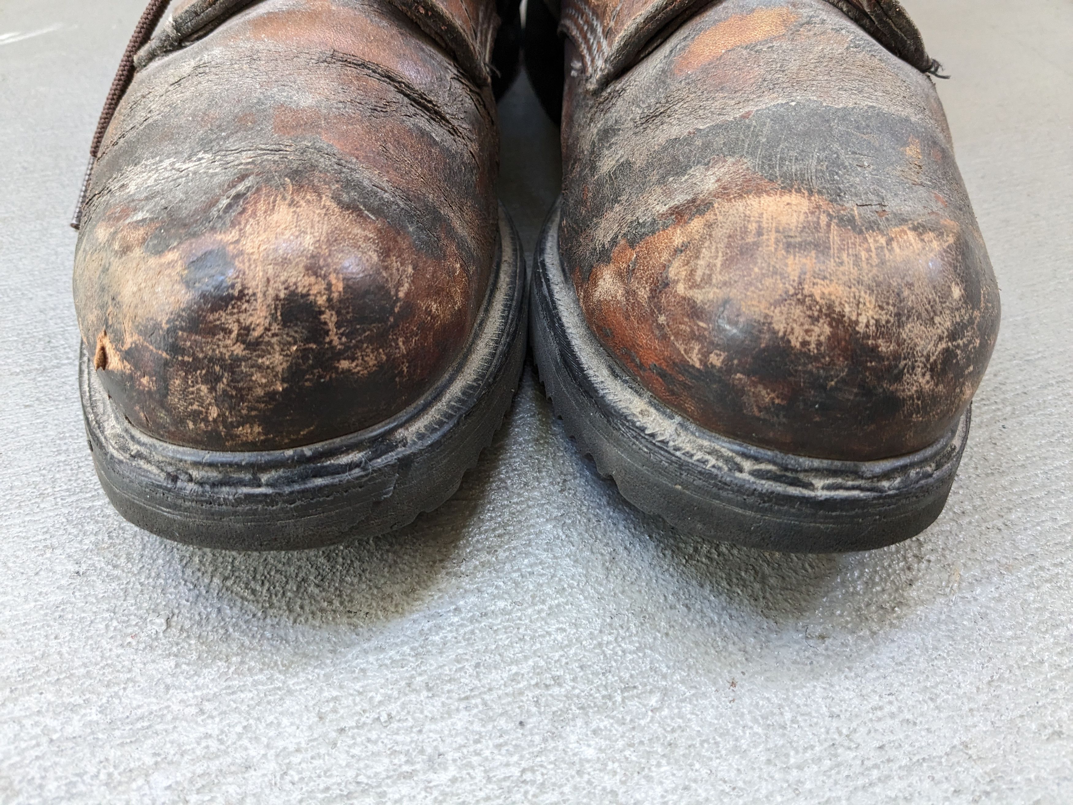 Red Wing Vintage Combat Boots Brown 12 Leather Chunky Biker Moto Size US 12 / EU 45 - 2 Thumbnail
