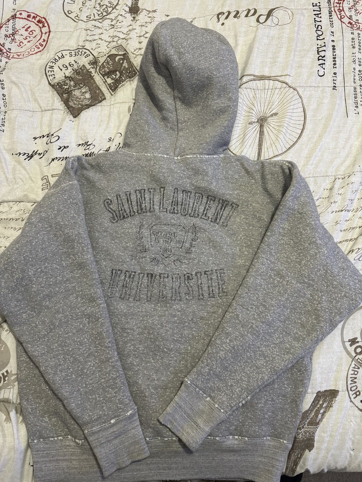 image of YVES Saint Laurent Hoodie in Grey, Men's (Size Medium)