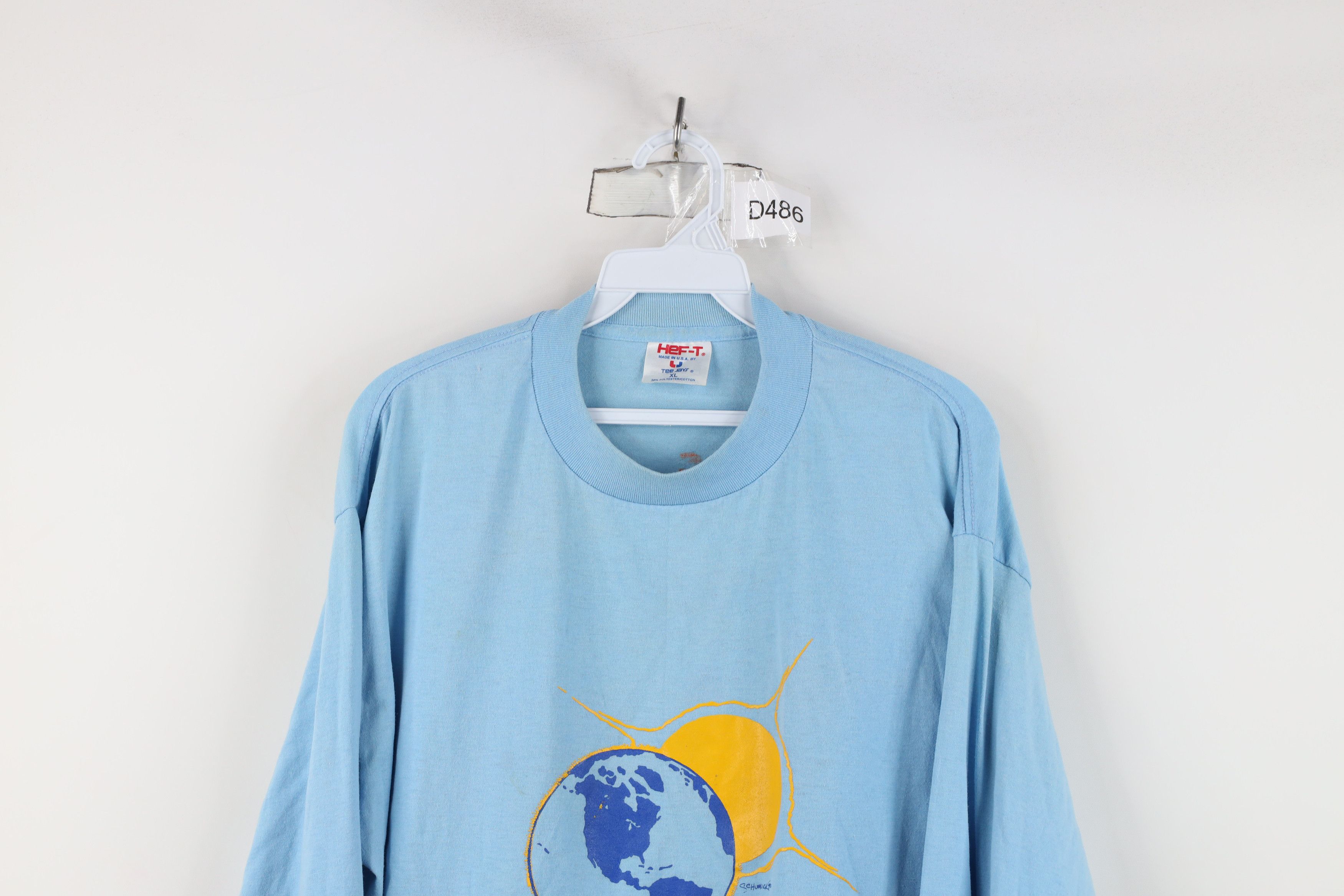 Vintage Vintage 90s Day Sun Long Sleeve T-Shirt Carolina Blue USA Size US XL / EU 56 / 4 - 2 Thumbnail