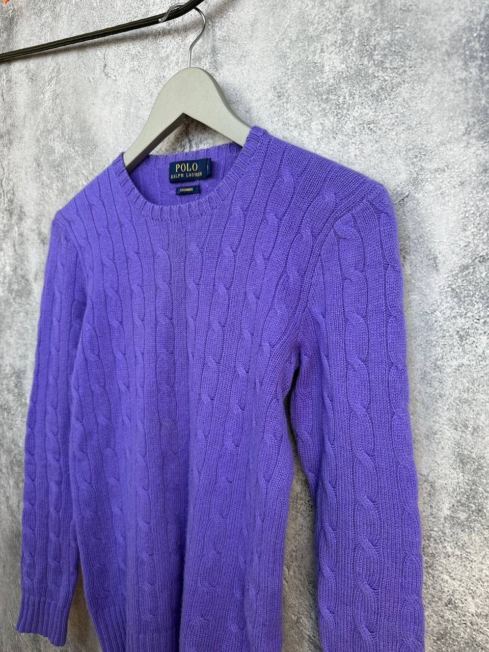 Polo Ralph Lauren Polo Ralph Lauren 100% Cashmere Cable Knit Purple Sweater Size S / US 4 / IT 40 - 5 Thumbnail