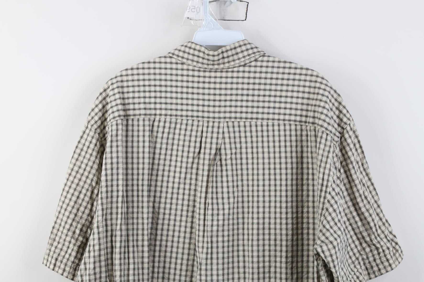 Eddie Bauer Vintage 90s Eddie Bauer Seersucker Short Sleeve Button Shirt Size US L / EU 52-54 / 3 - 10 Thumbnail