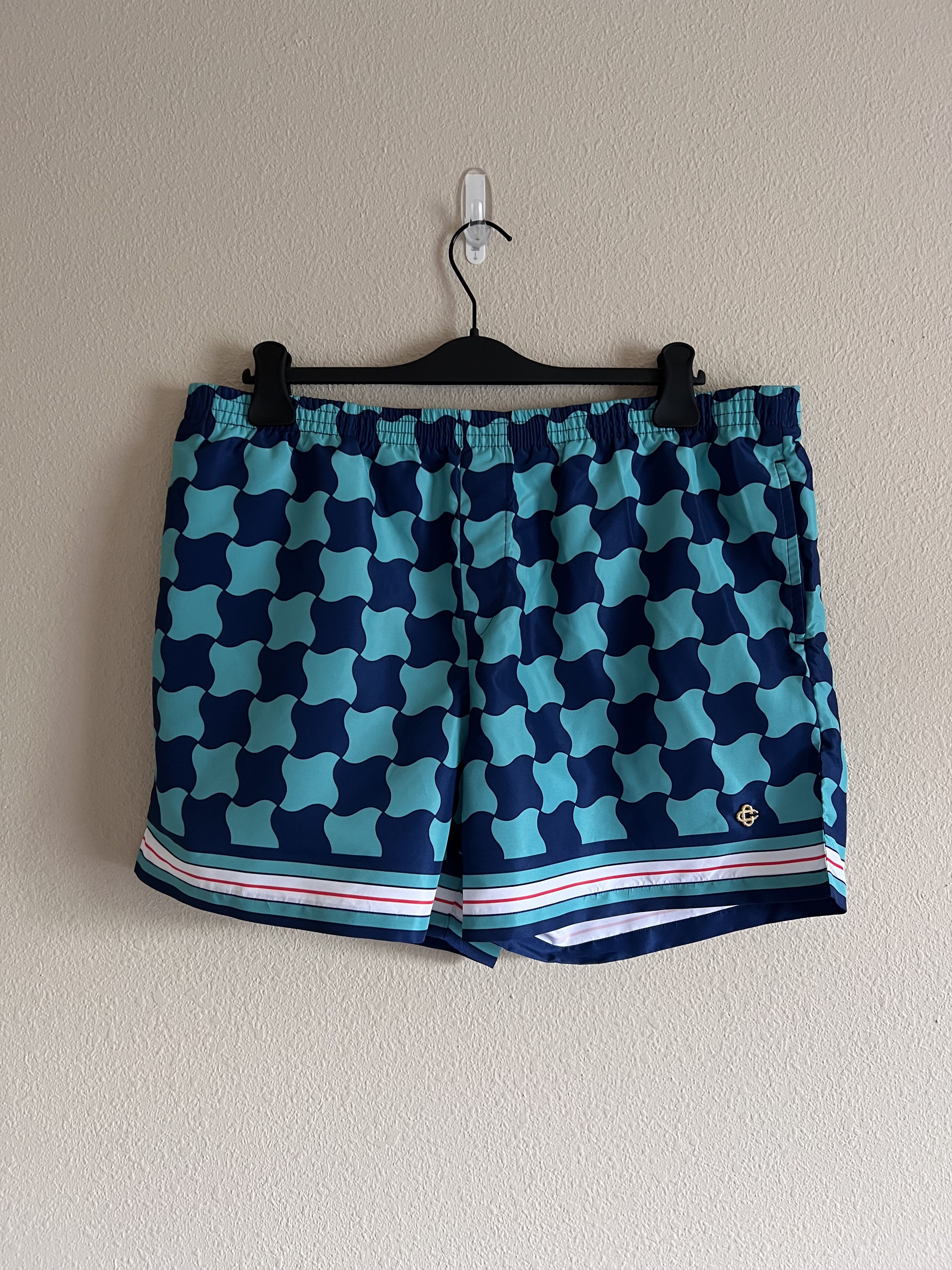 CASABLANCA POOL TILE SILK SHORT SLEEVE SHIRT
