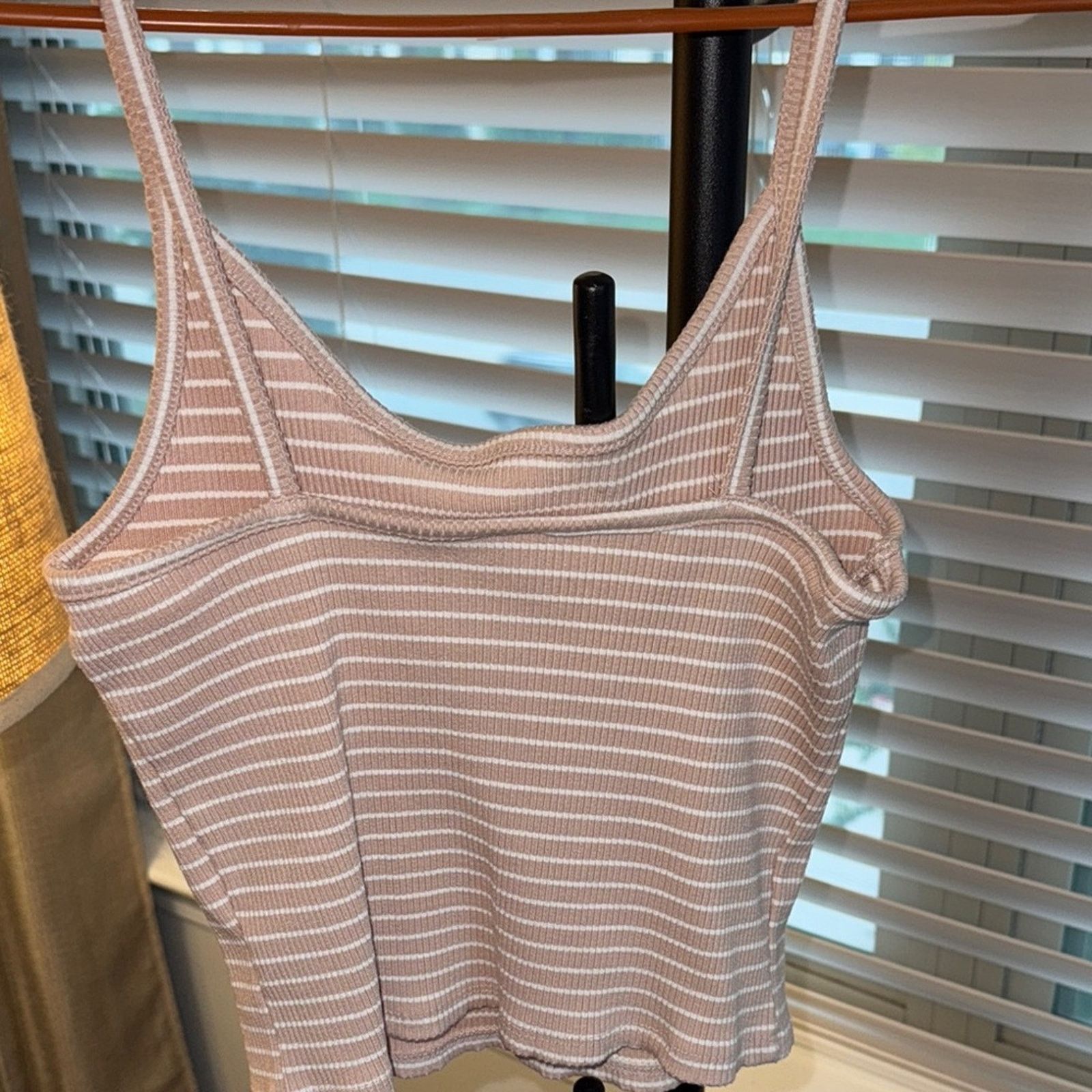 American Eagle Outfitters American Eagle Ribbed Tank Top – Beige Knit, Size M Size M / US 6-8 / IT 42-44 - 5 Thumbnail
