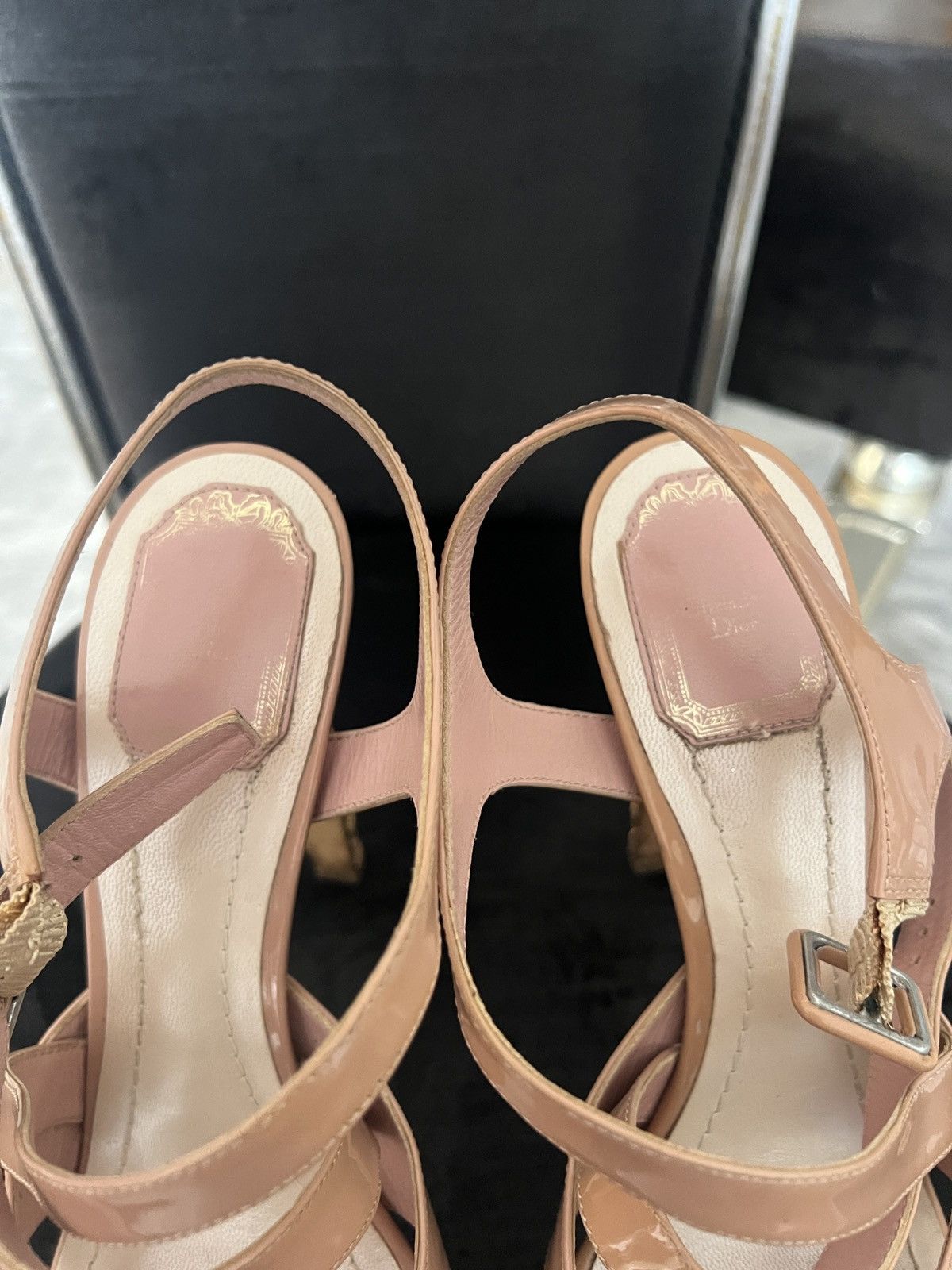 Dior Dior Nude Patent Leather Platform Heels Size US 8.5 / IT 38.5 - 8 Thumbnail