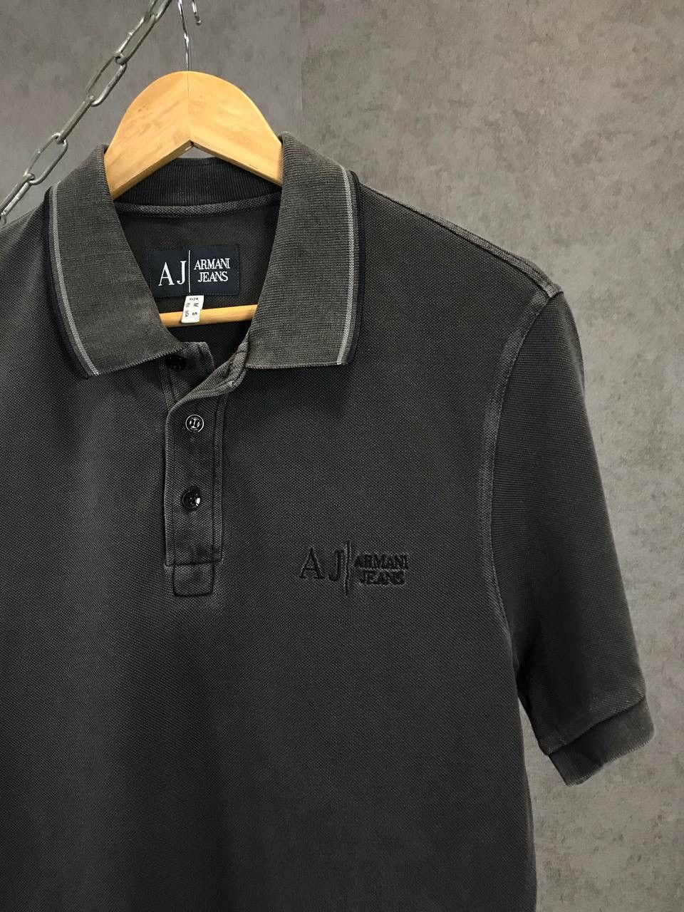 Armani Armani Jeans faded designer polo tee Size US M / EU 48-50 / 2 - 2 Thumbnail