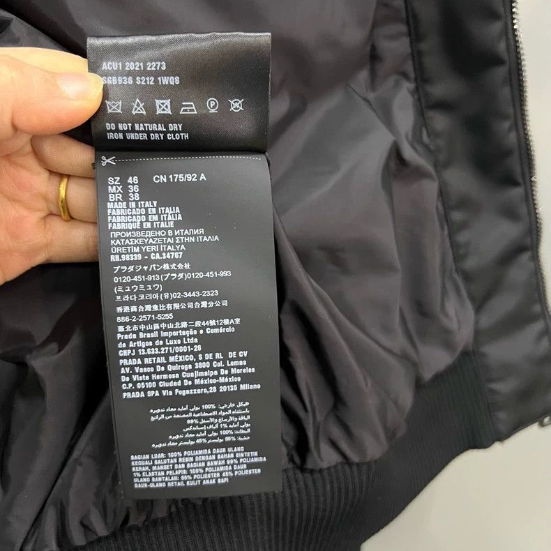 Prada Prada Co-branded black side striped triangle logo jacket 25 Size US S / EU 44-46 / 1 - 5 Thumbnail