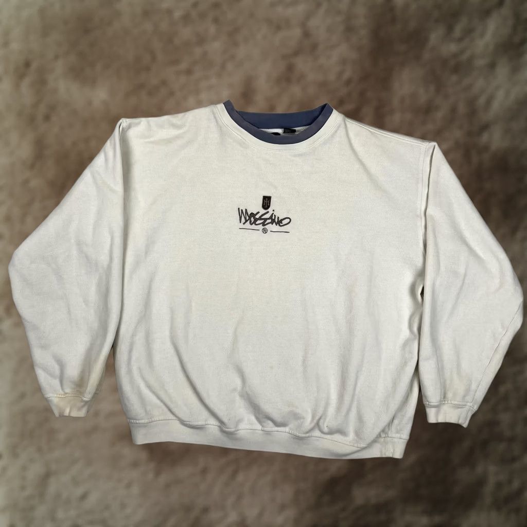 Mossimo VINTAGE Mossimo Sweatshirt Mens XL White Logo Graphic Crewneck Fleece Y2K Size US XL / EU 56 / 4 - 1 Thumbnail