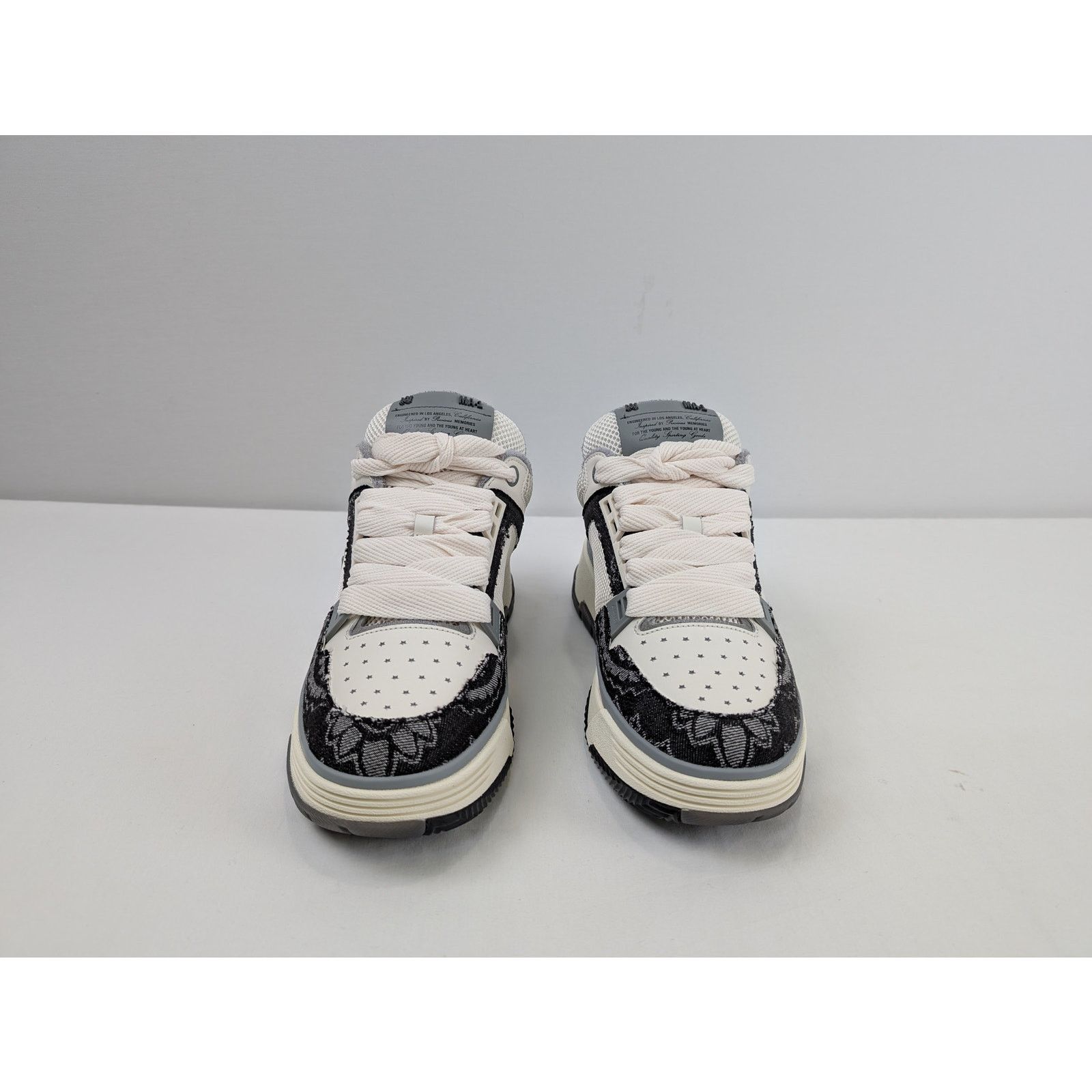Amiri o1rshd1 Bandana Denim MA-1 Sneakers in Black Size US 11 / EU 44 - 10 Thumbnail