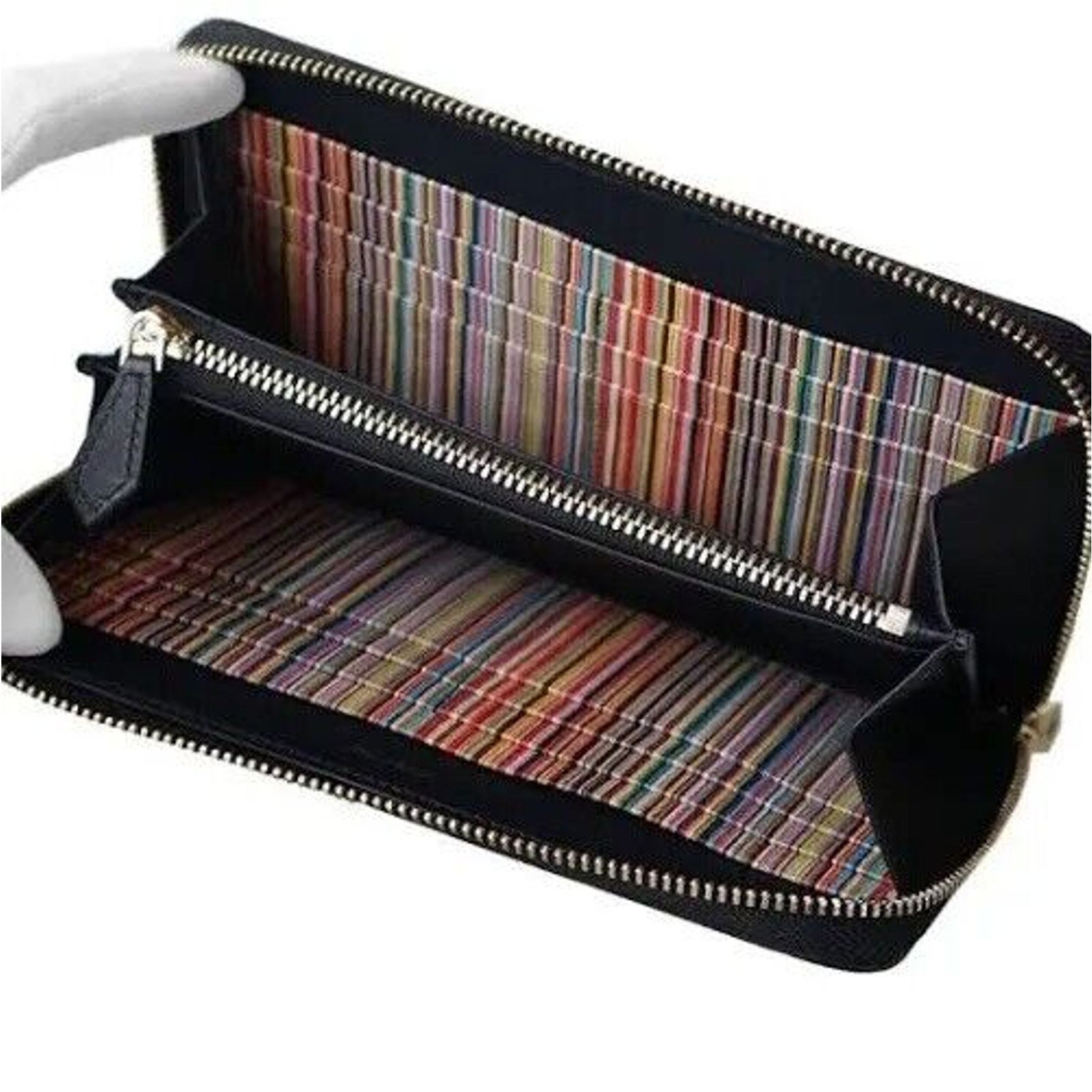 Paul Smith NWT $500 Paul Smith Multistripe Leather Travel Wallet Size ONE SIZE - 7 Thumbnail