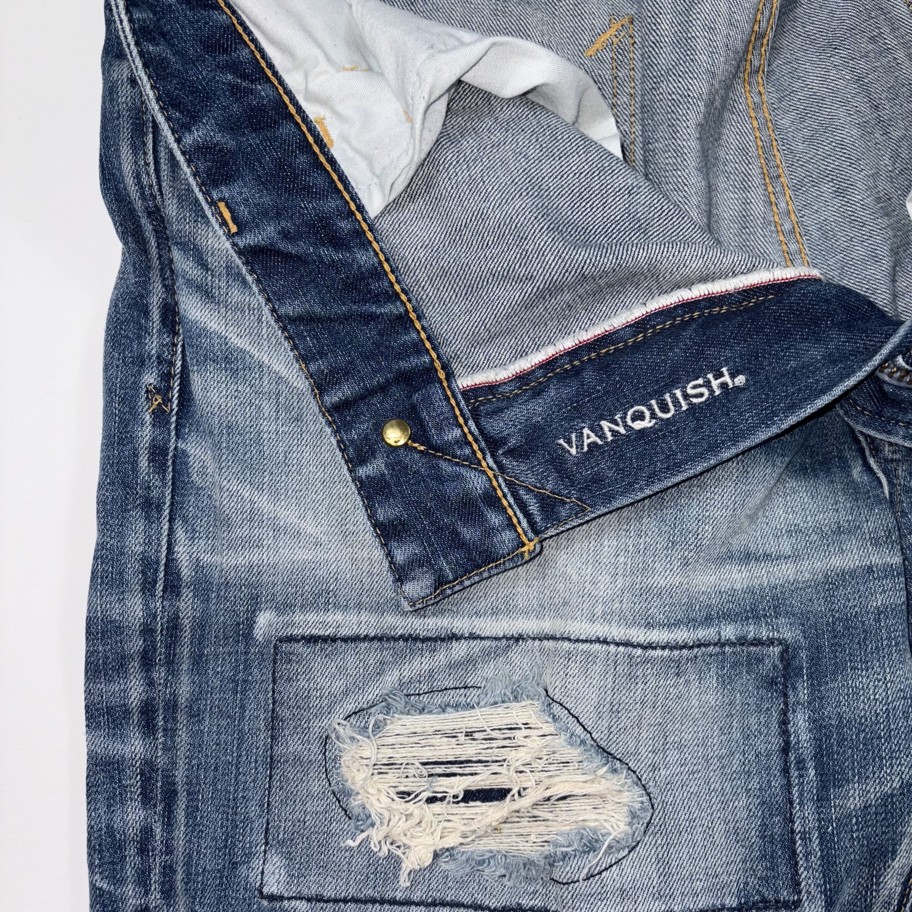 Japanese Brand × Vanquish Vanquish Denim Patchwork Jeans Japan Size US 30 / EU 46 - 6 Thumbnail