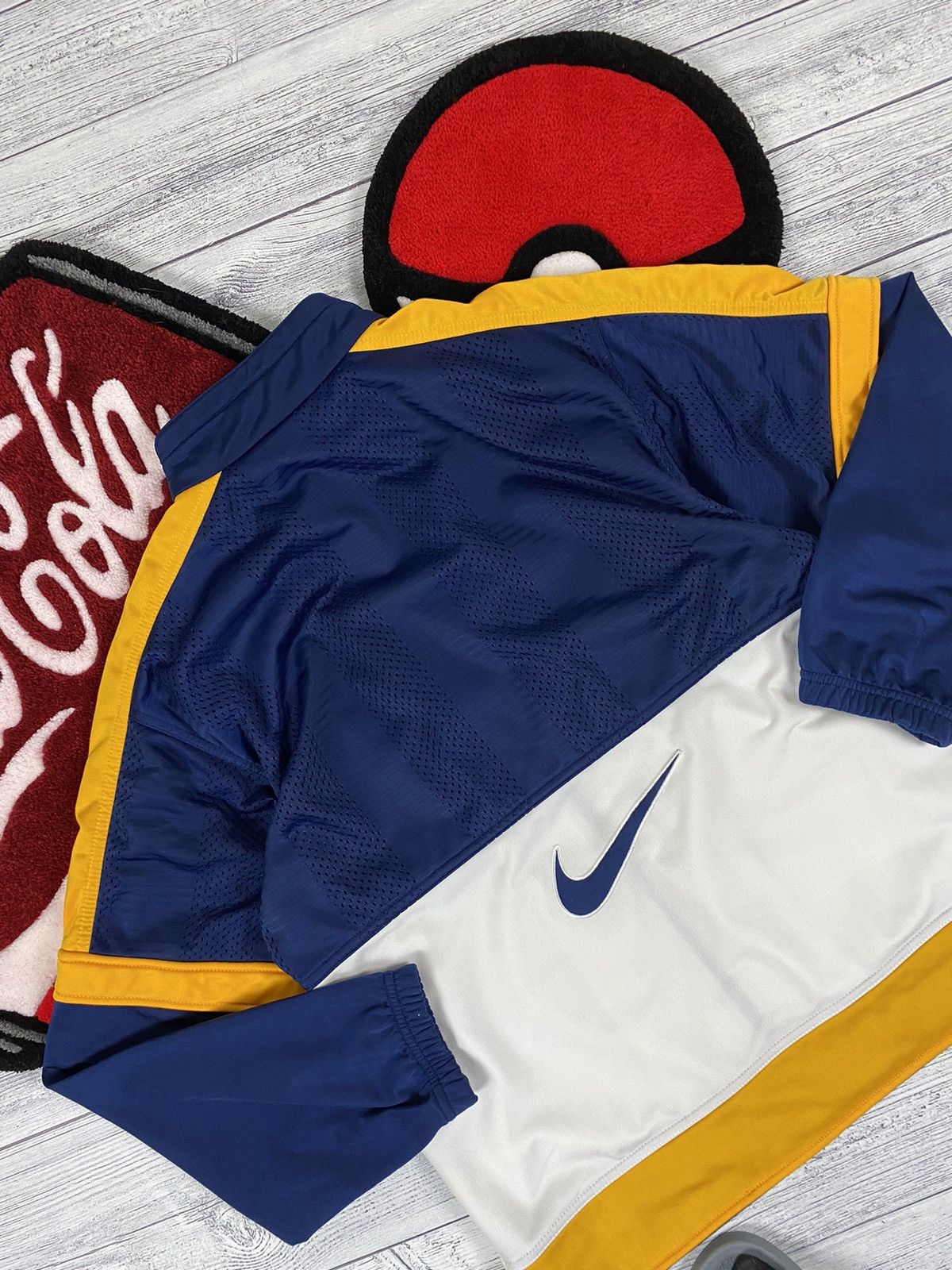 Nike × Vintage Vintage Nike 90s big logo centre swoosh track top Size US M / EU 48-50 / 2 - 7 Thumbnail