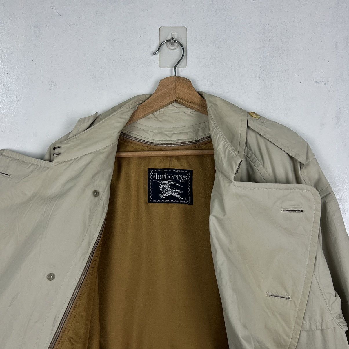 Burberry 🔥VINTAGE BURBERRYS LONG TRENCH COATS NOVA CHECK DESIGN Size US M / EU 48-50 / 2 - 13 Thumbnail