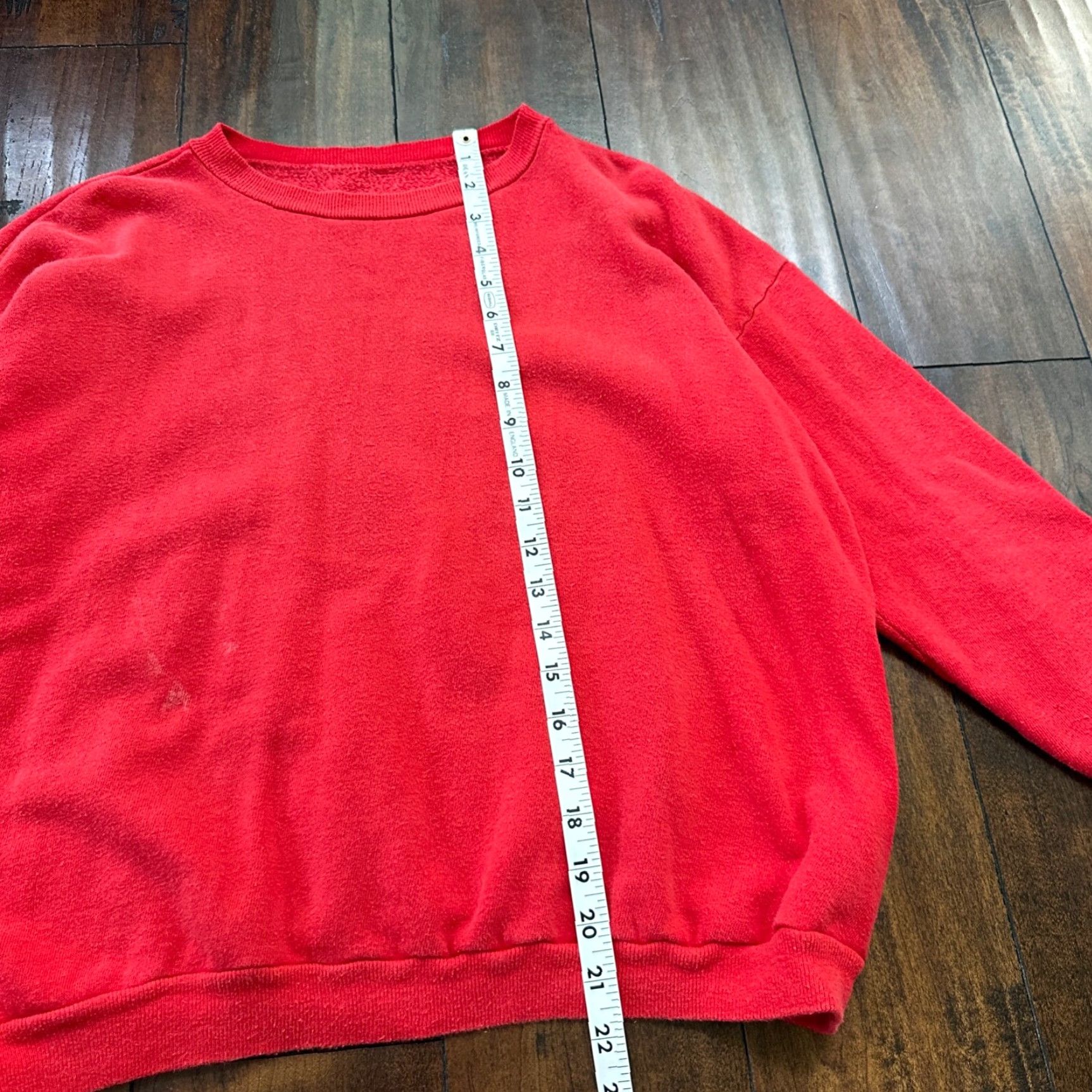 Vintage VINTAGE Casual Wear Sweatshirt Shirt Mens L Red Graphic Print 1960s 60s 70s All Seasons Pullover Crew Neck Fleece Acrylic United States Size US L / EU 52-54 / 3 - 5 Thumbnail