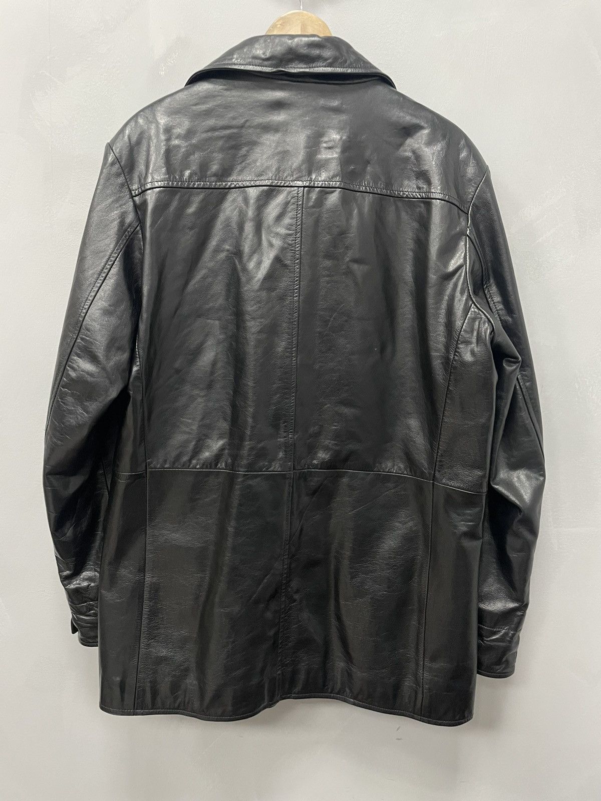 Leather × NFL Vintage Black Leather Coat I REDSKINS Japanese Brand Size US M / EU 48-50 / 2 - 13 Thumbnail