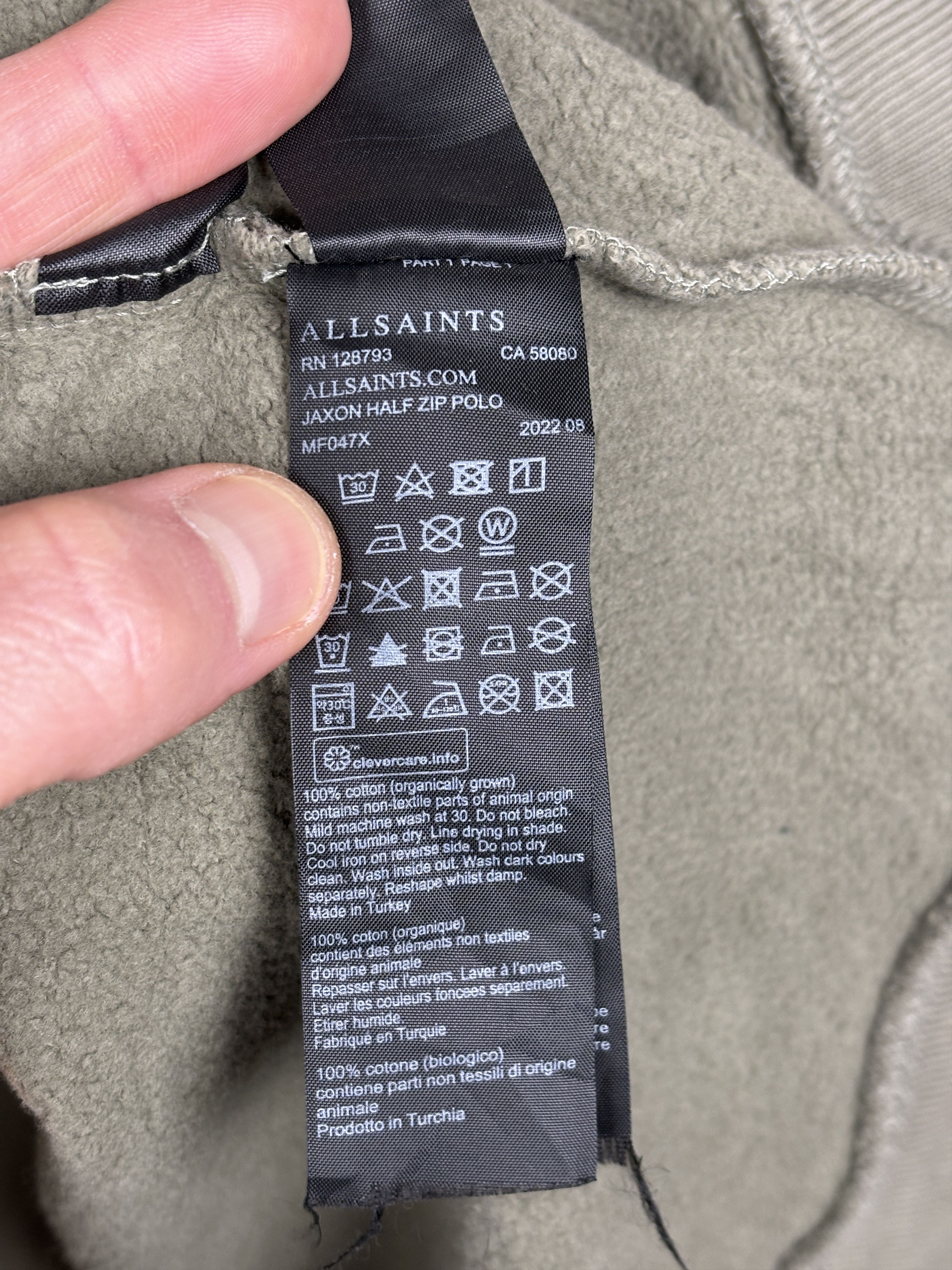 Allsaints AllSaints Jaxon Half Zip Polo Sweatshirt Oversized Size US XL / EU 56 / 4 - 12 Thumbnail