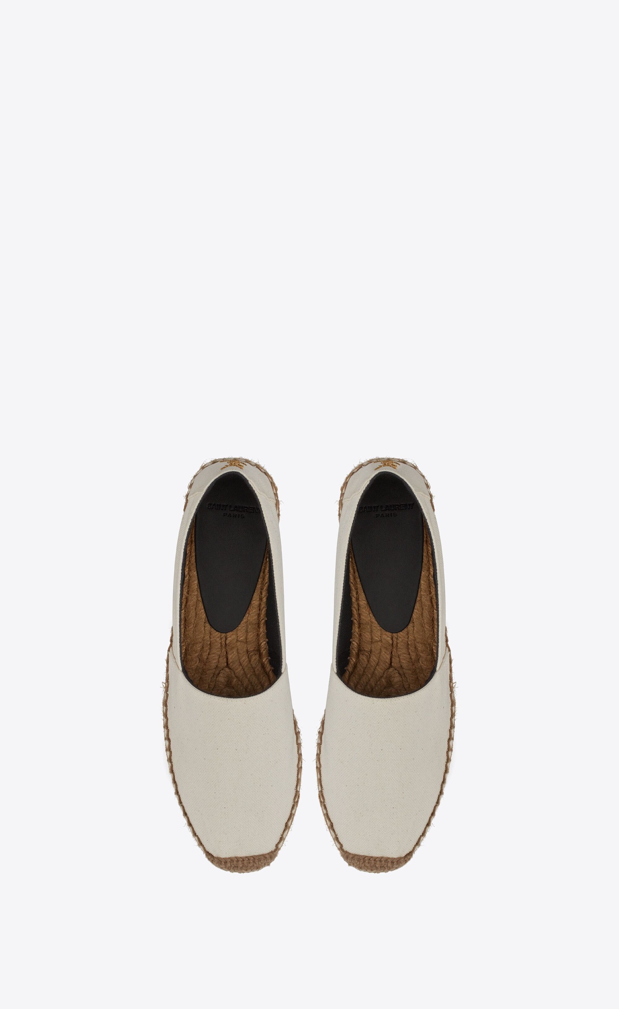 Saint Laurent Paris o1tp1o1224 Cassandre Embroidered Espadrilles in White Size US 11 / IT 41 - 3 Thumbnail
