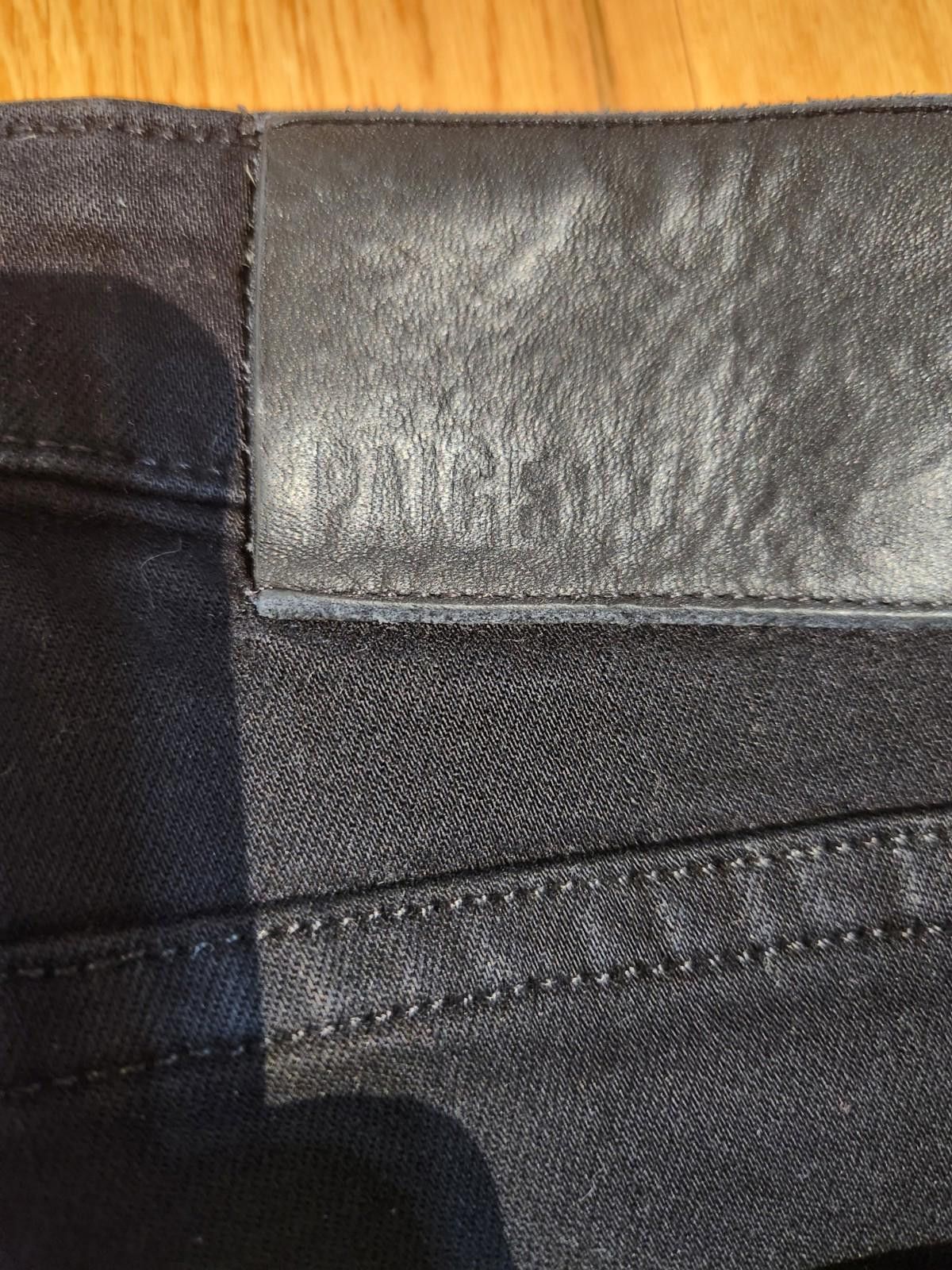 Paige PAIGE Lennox Jeans Men's 31x31 Black Denim Slim Fit Jeans Size US 31 - 5 Thumbnail