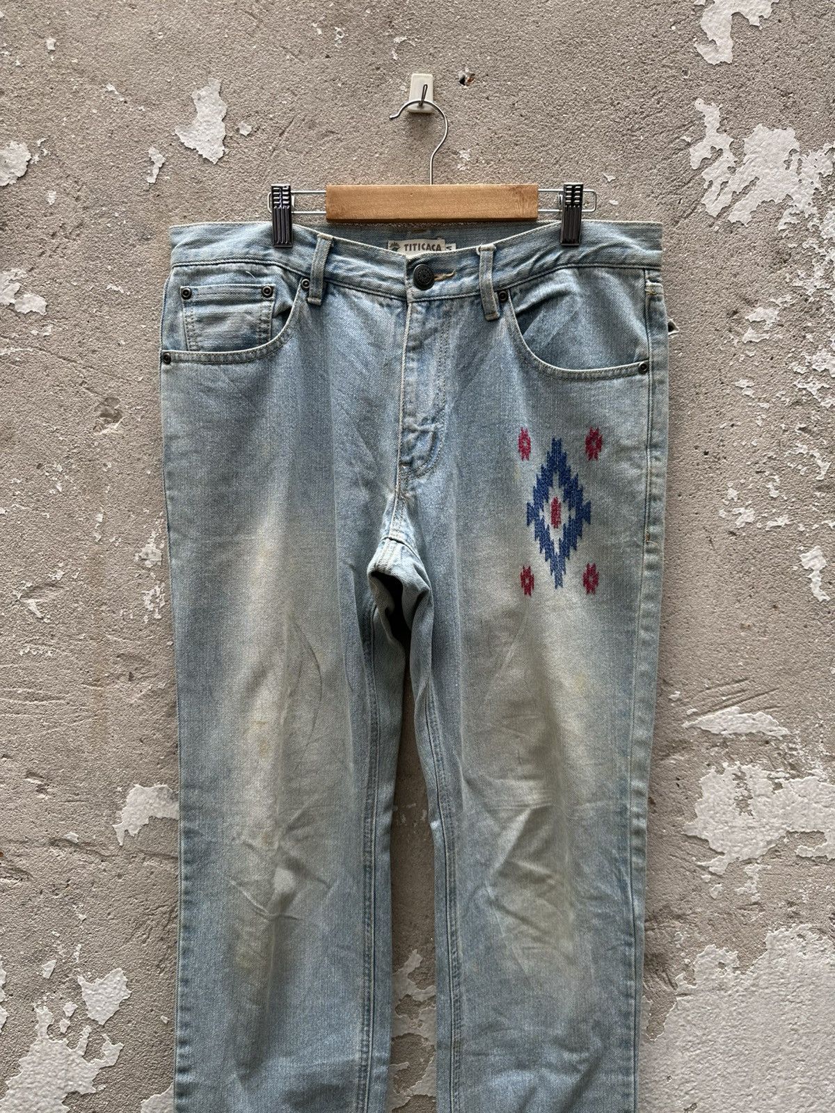 If Six Was Nine Vintage TITI CACA Navajo Western Denim Size US 33 - 3 Thumbnail