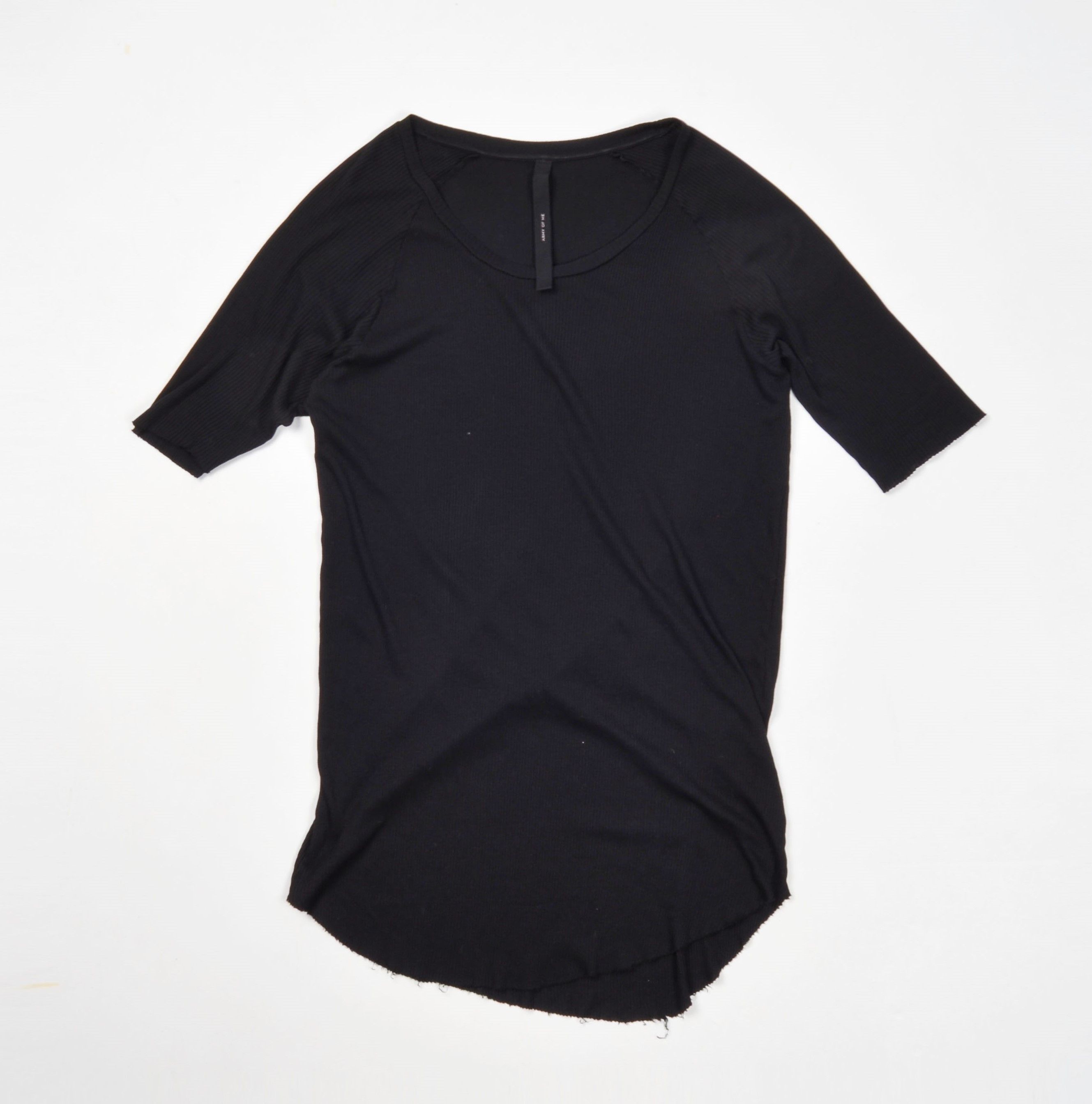 Army Of Me Avant Garde Rib Knit Asymmetrical Long Tee