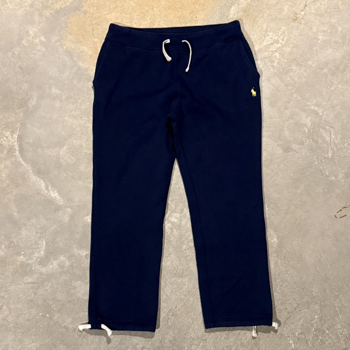 Polo Ralph Lauren Vtg Polo Ralph Lauren Pony Baggy Cotton Sweatpants Size US 35 - 1 Thumbnail