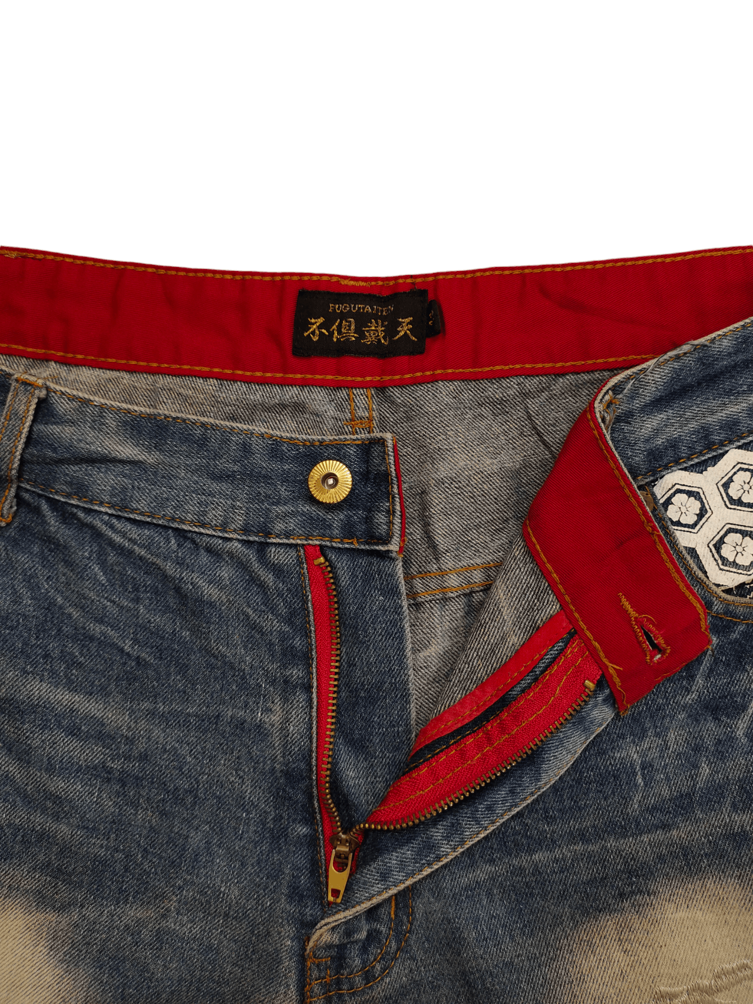 Karakuri Tamashii Fugutaiten Raijin And Fujin Embroidered Jeans Karakuri Y2k Size US 40 / EU 56 - 18 Thumbnail