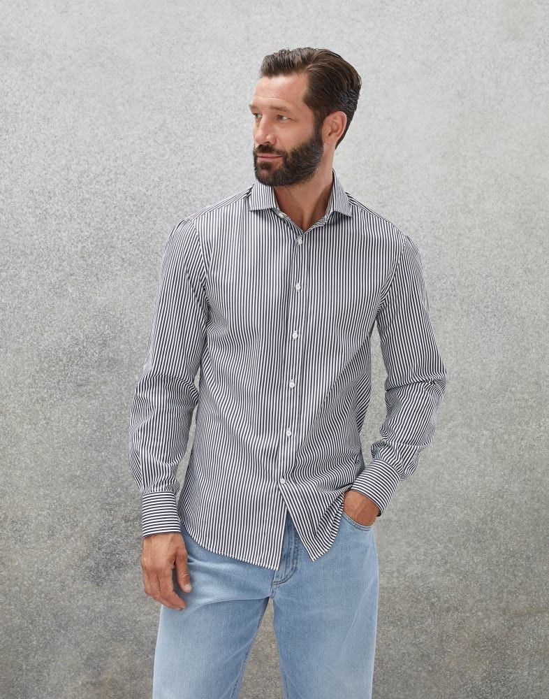 Brunello Cucinelli o1w1db10924 Men'S Shirt in Open White Size US XS / EU 42 / 0 - 1 Preview