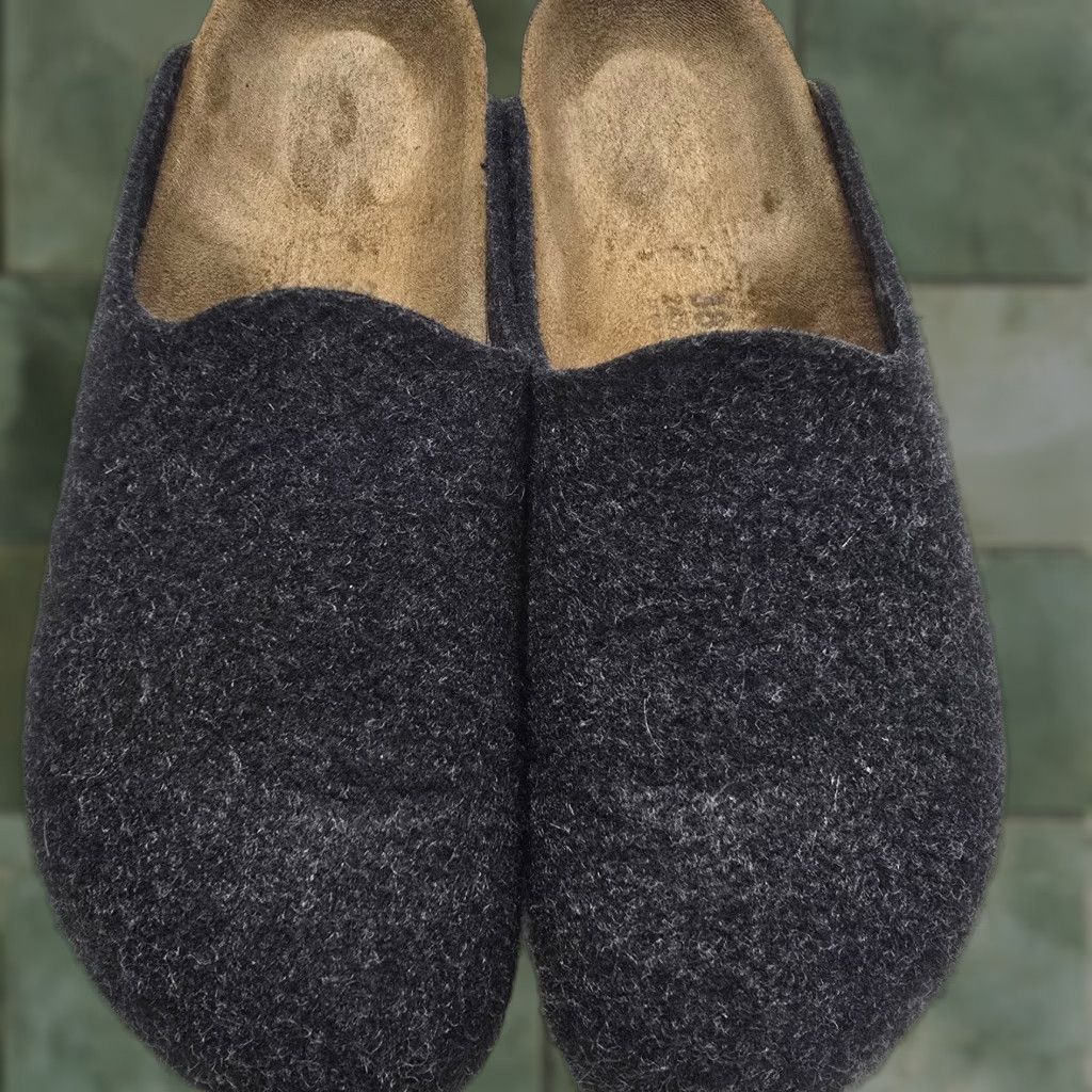 Birkenstock Amsterdam Clogs Slip-On Womens Gray Wool 38 Comfort Casual Shoes in Grey (Size 7)